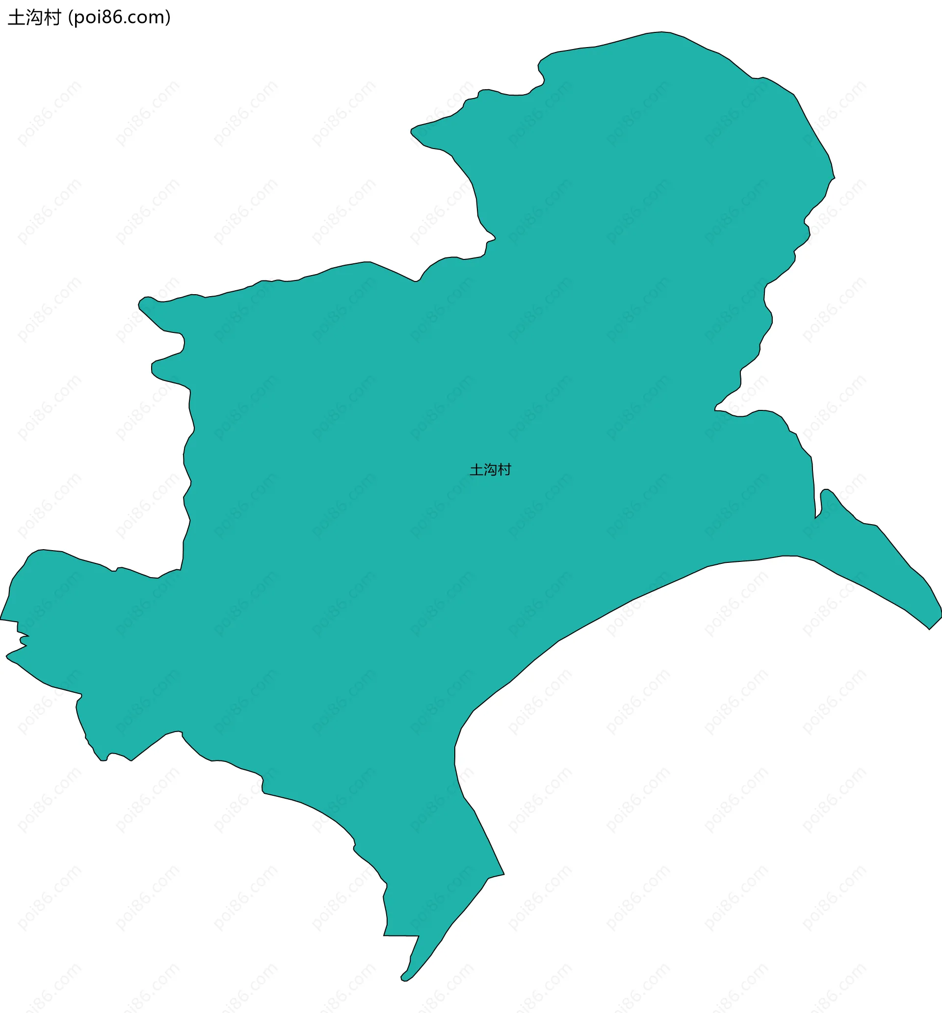 土沟村边界地图