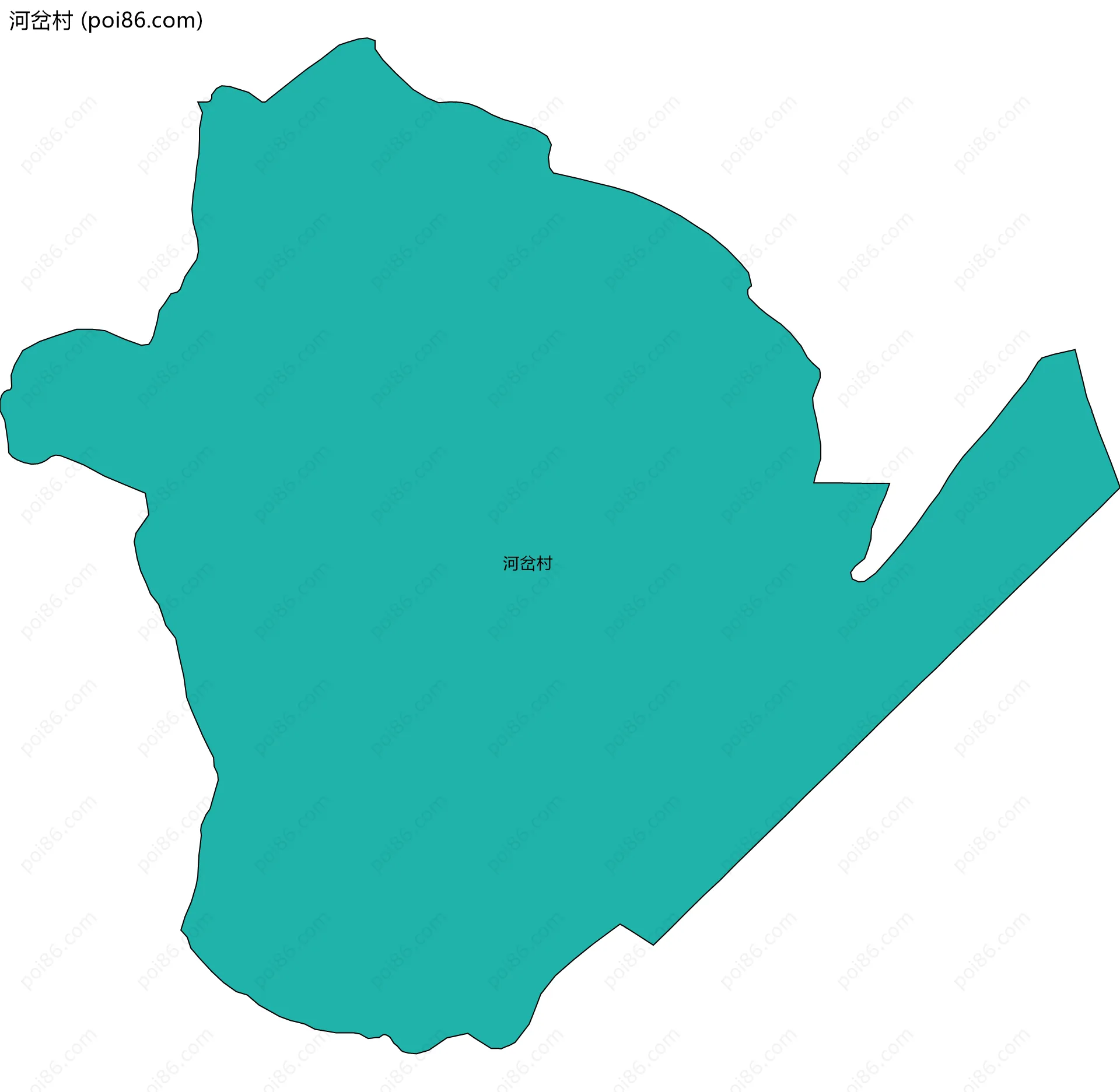 河岔村边界地图