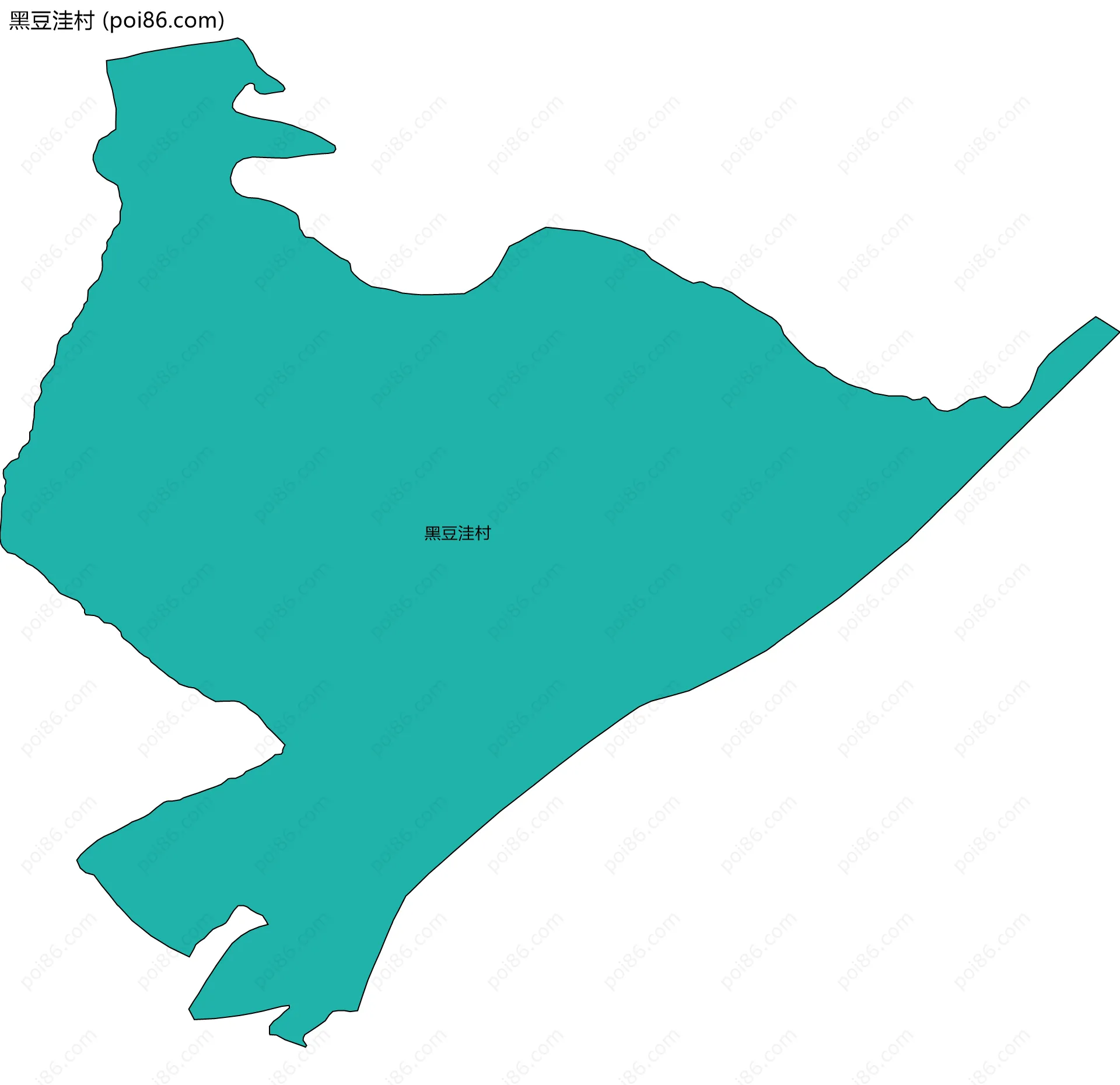 黑豆洼村边界地图