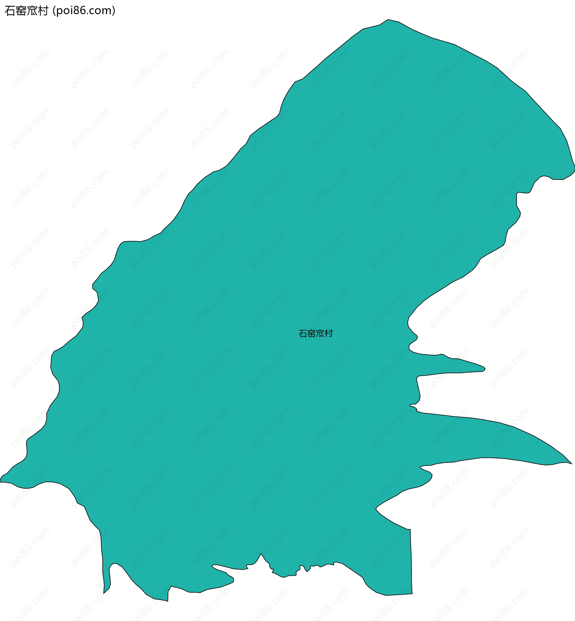 石窑窊村边界地图