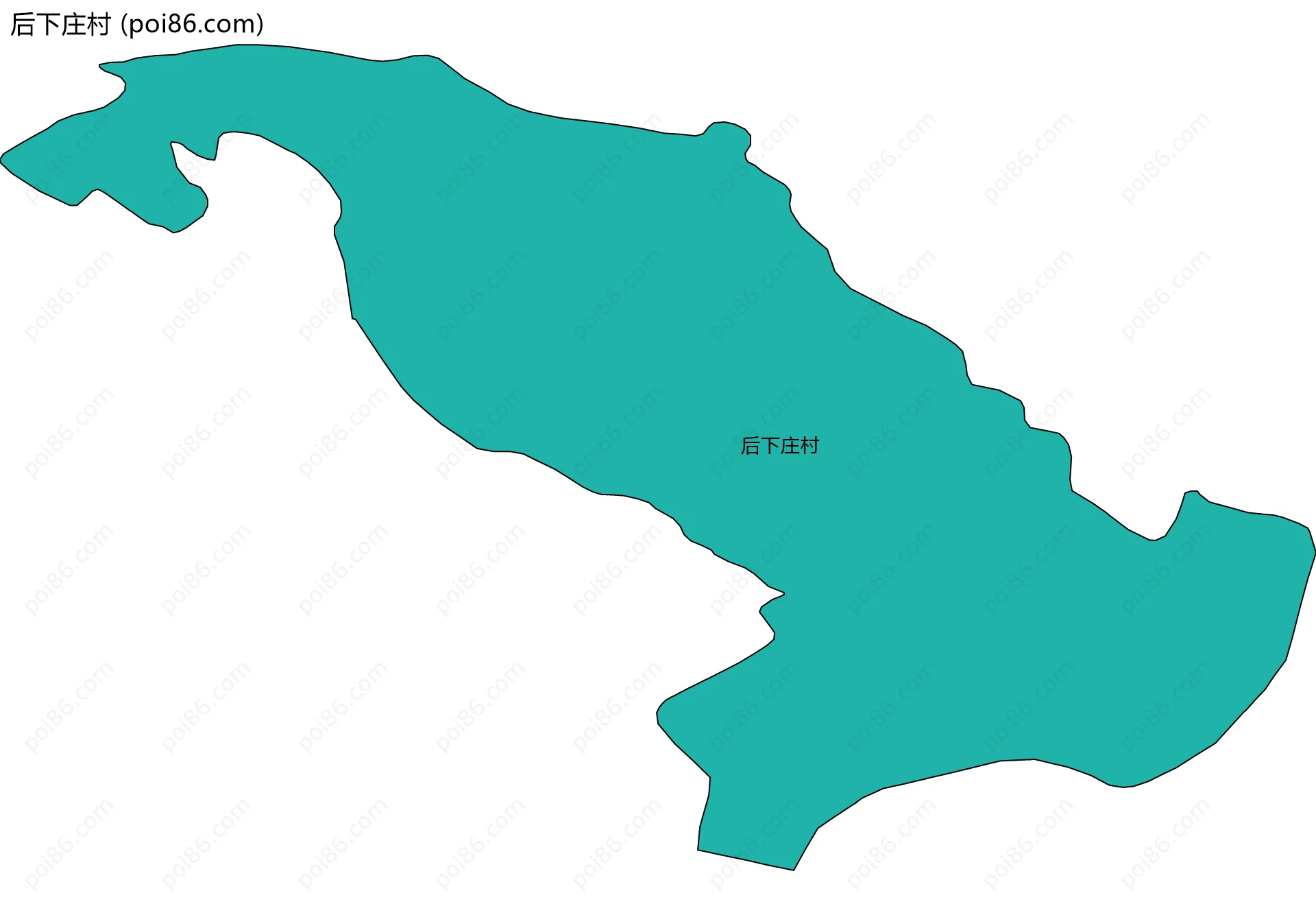 后下庄村边界地图