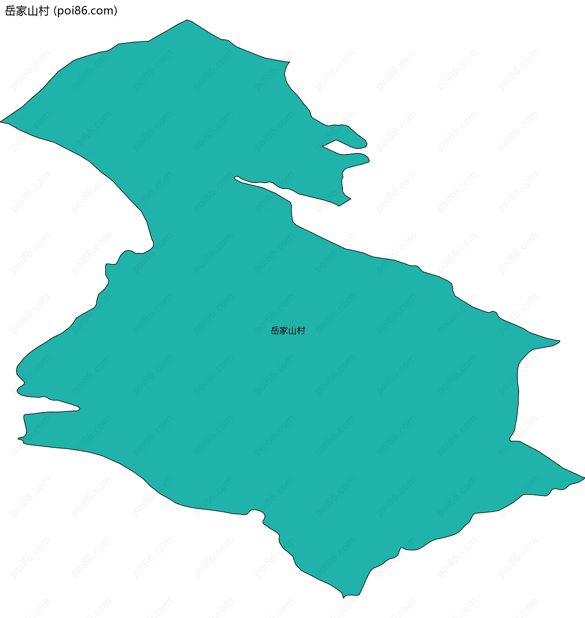 岳家山村边界地图