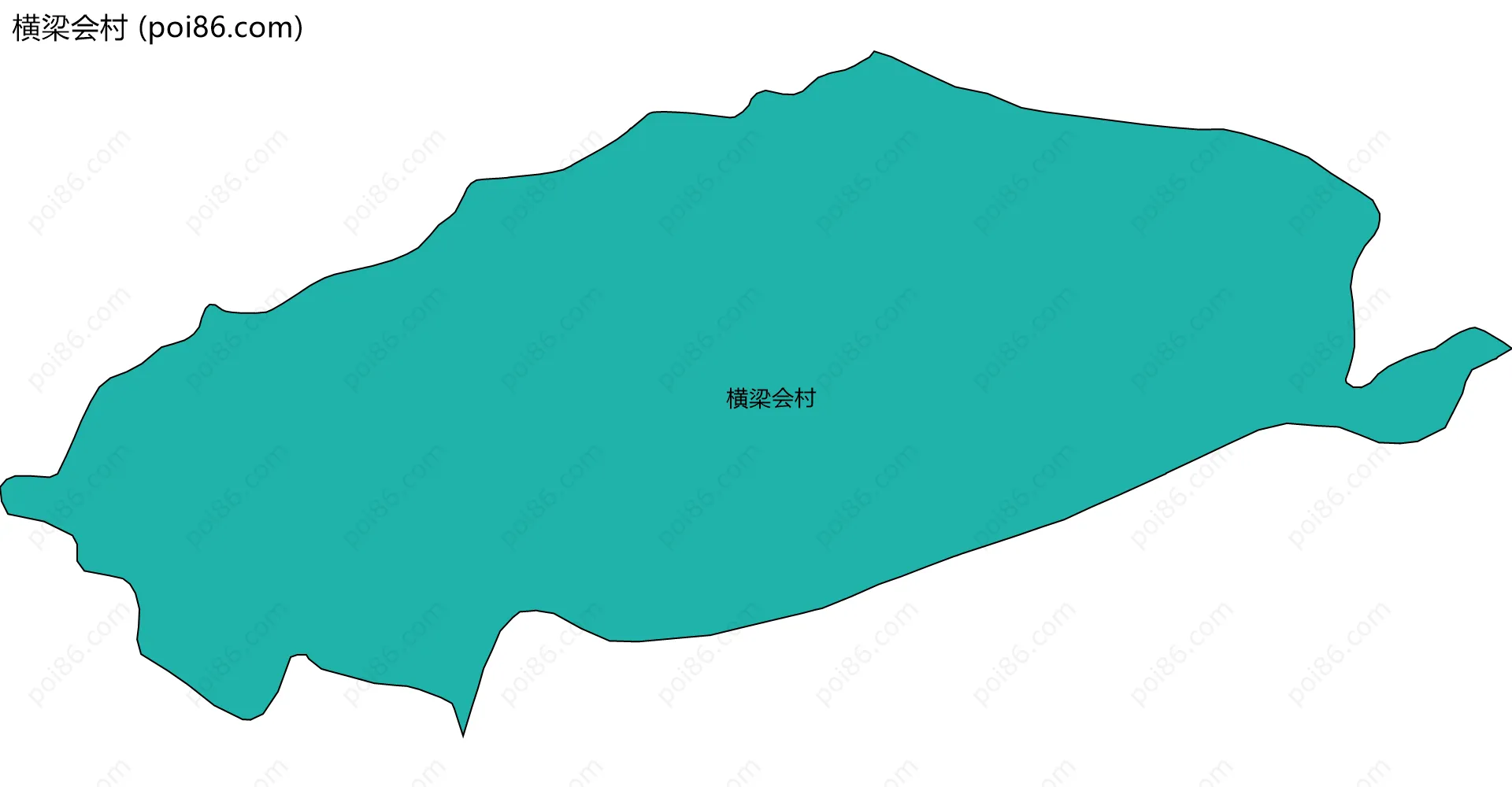 横梁会村边界地图