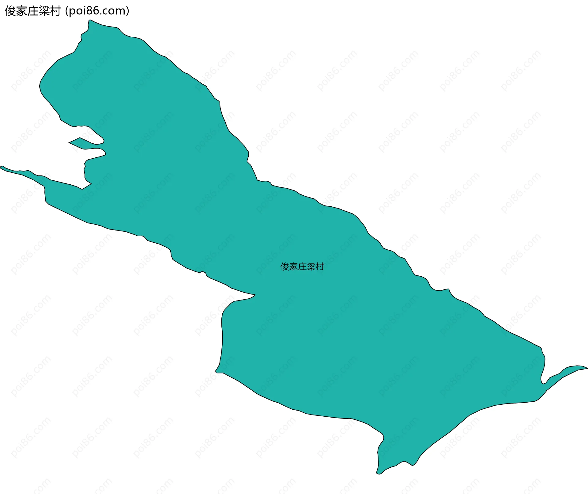 俊家庄梁村边界地图