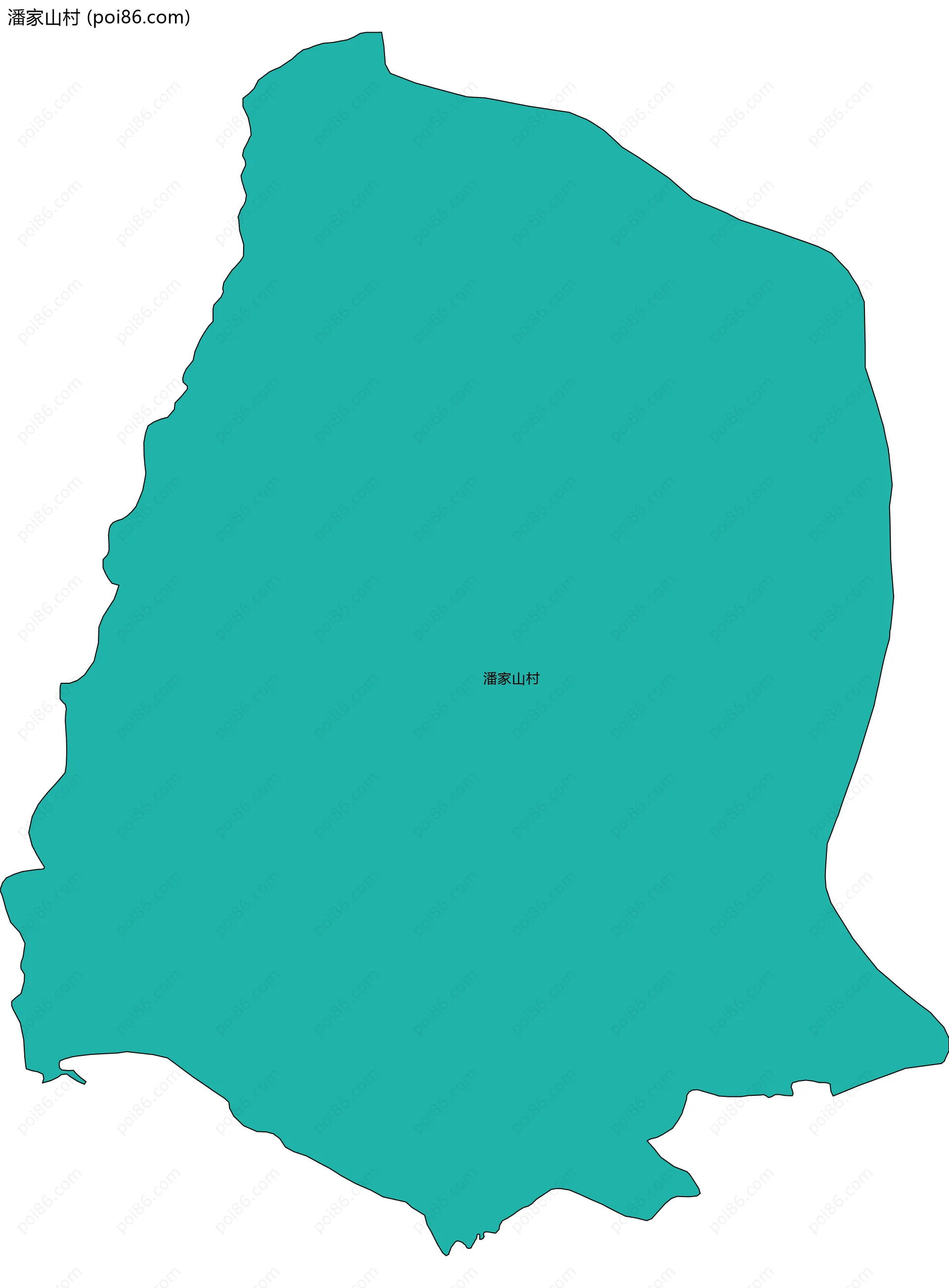 潘家山村边界地图