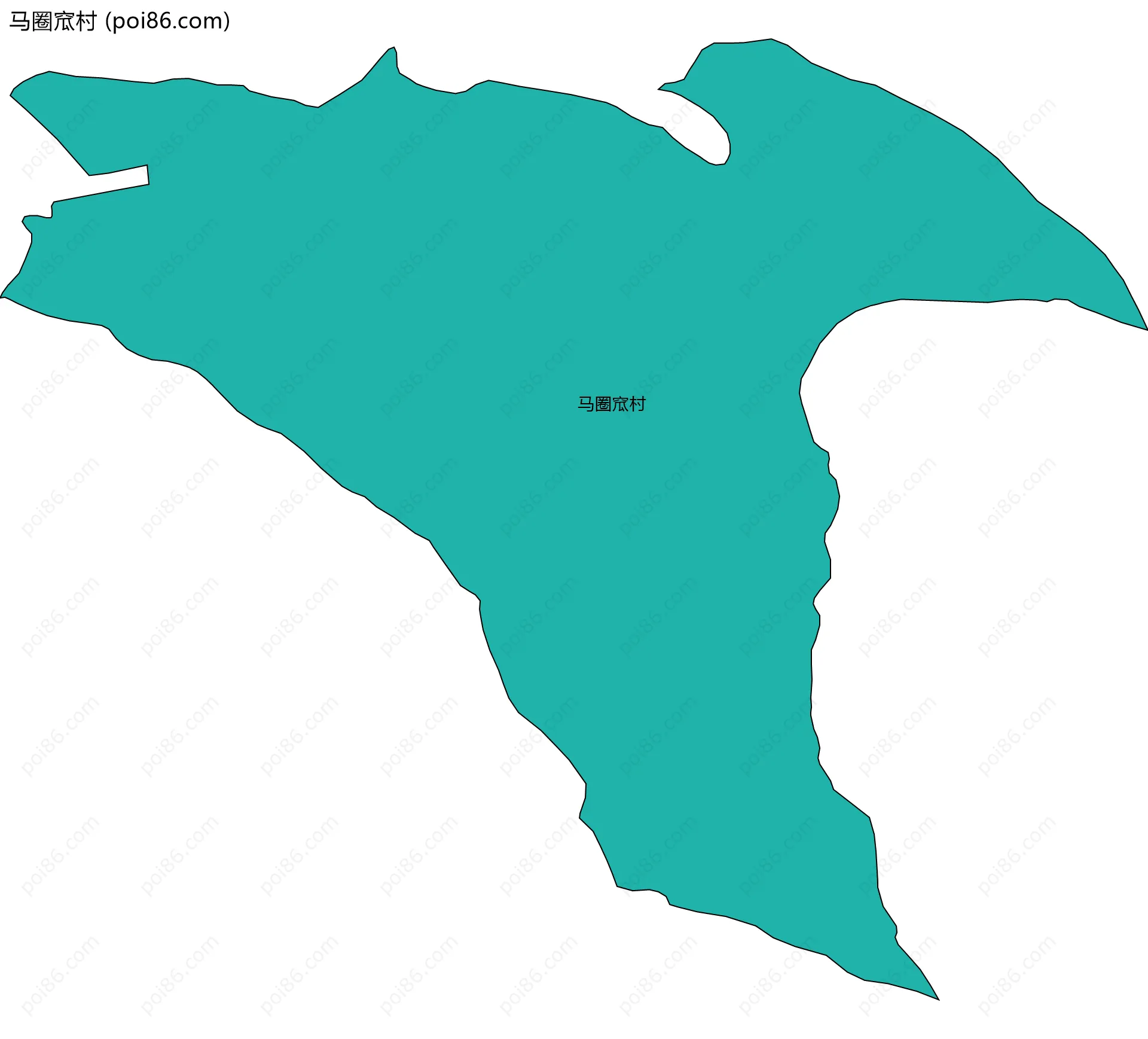 马圈窊村边界地图