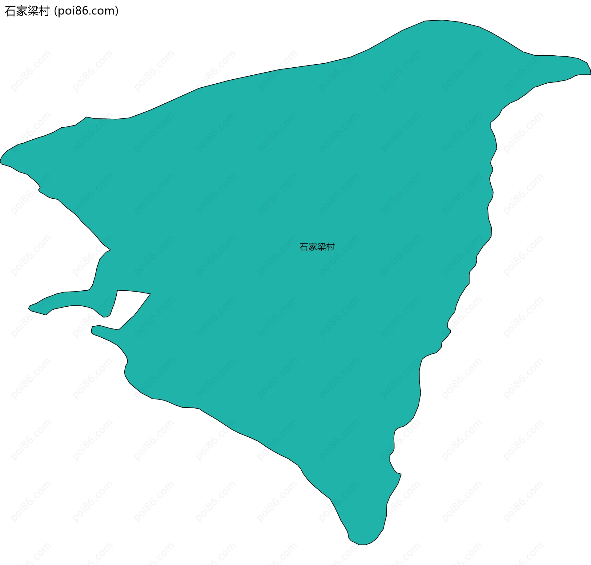 石家梁村边界地图