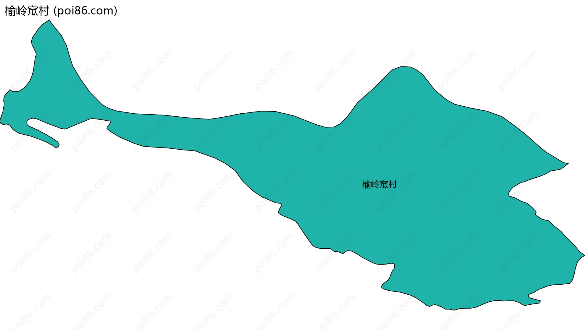 榆岭窊村边界地图