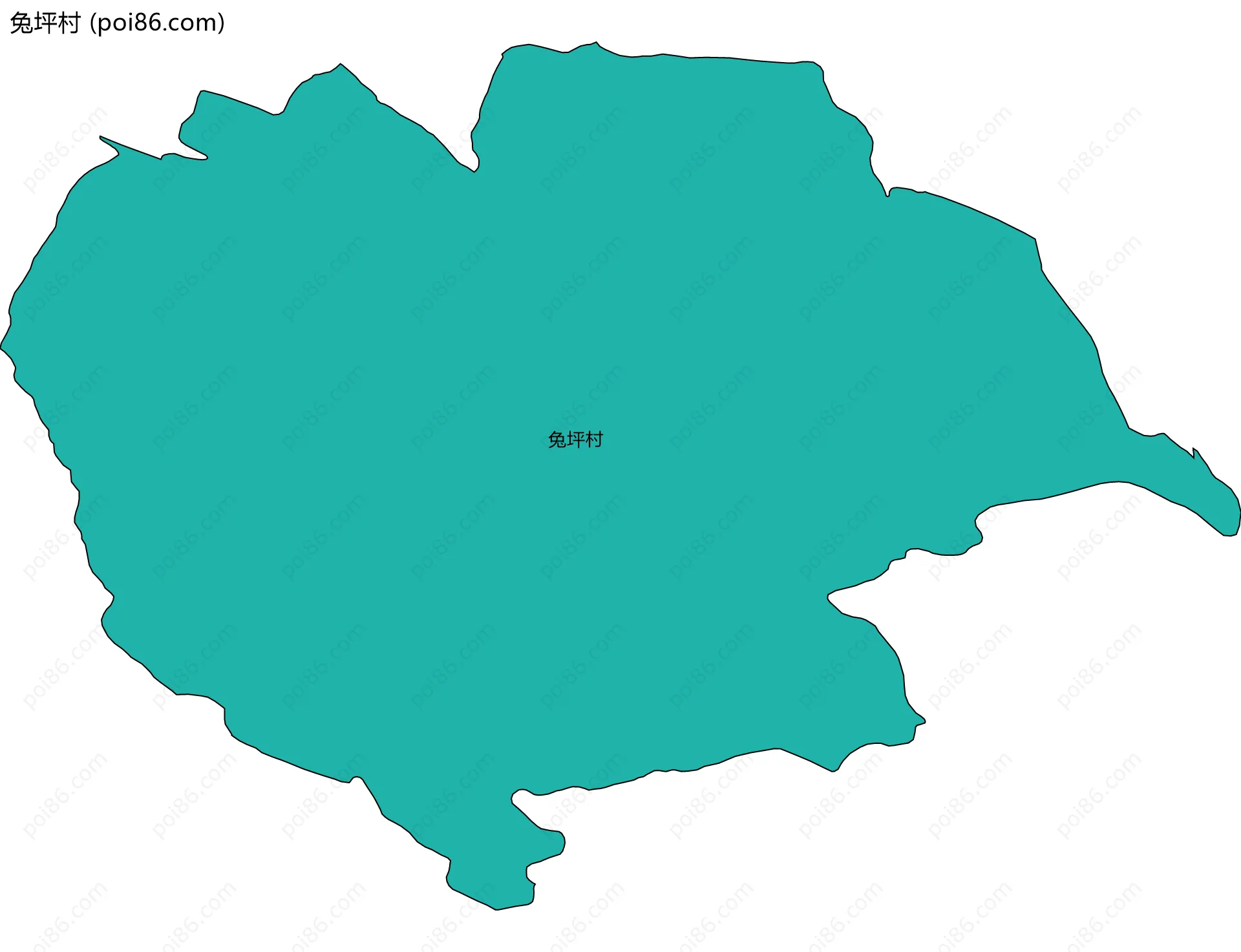 兔坪村边界地图