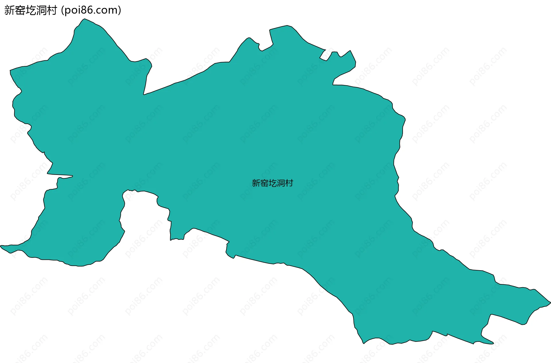 新窑圪洞村边界地图