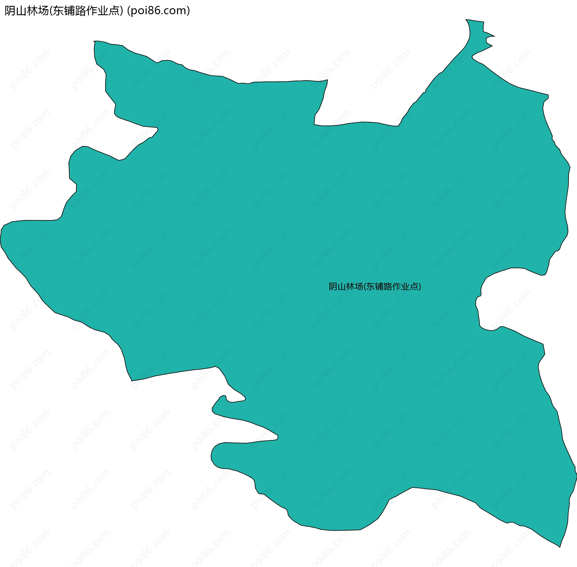 阴山林场(东铺路作业点)边界地图