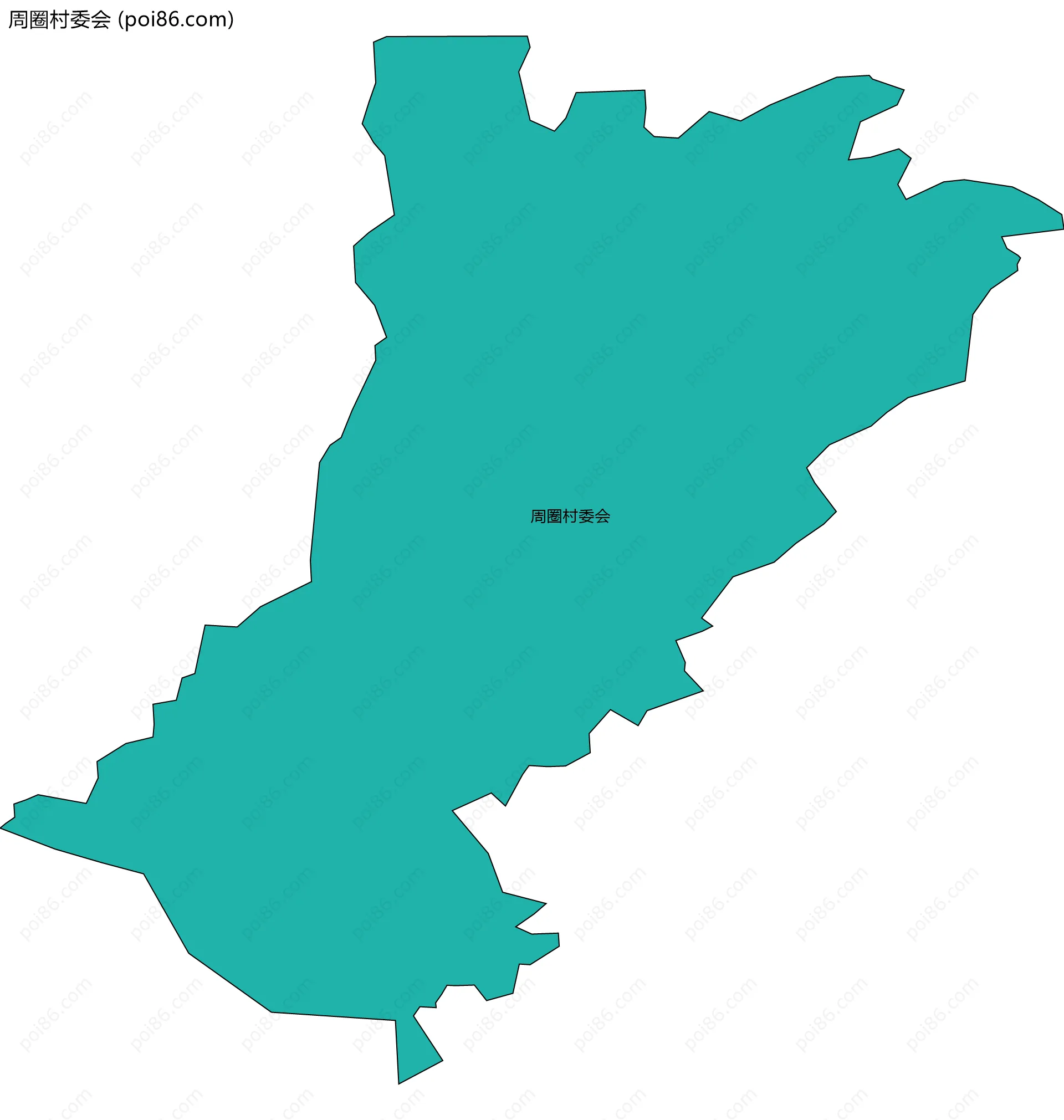 周圈村委会边界地图