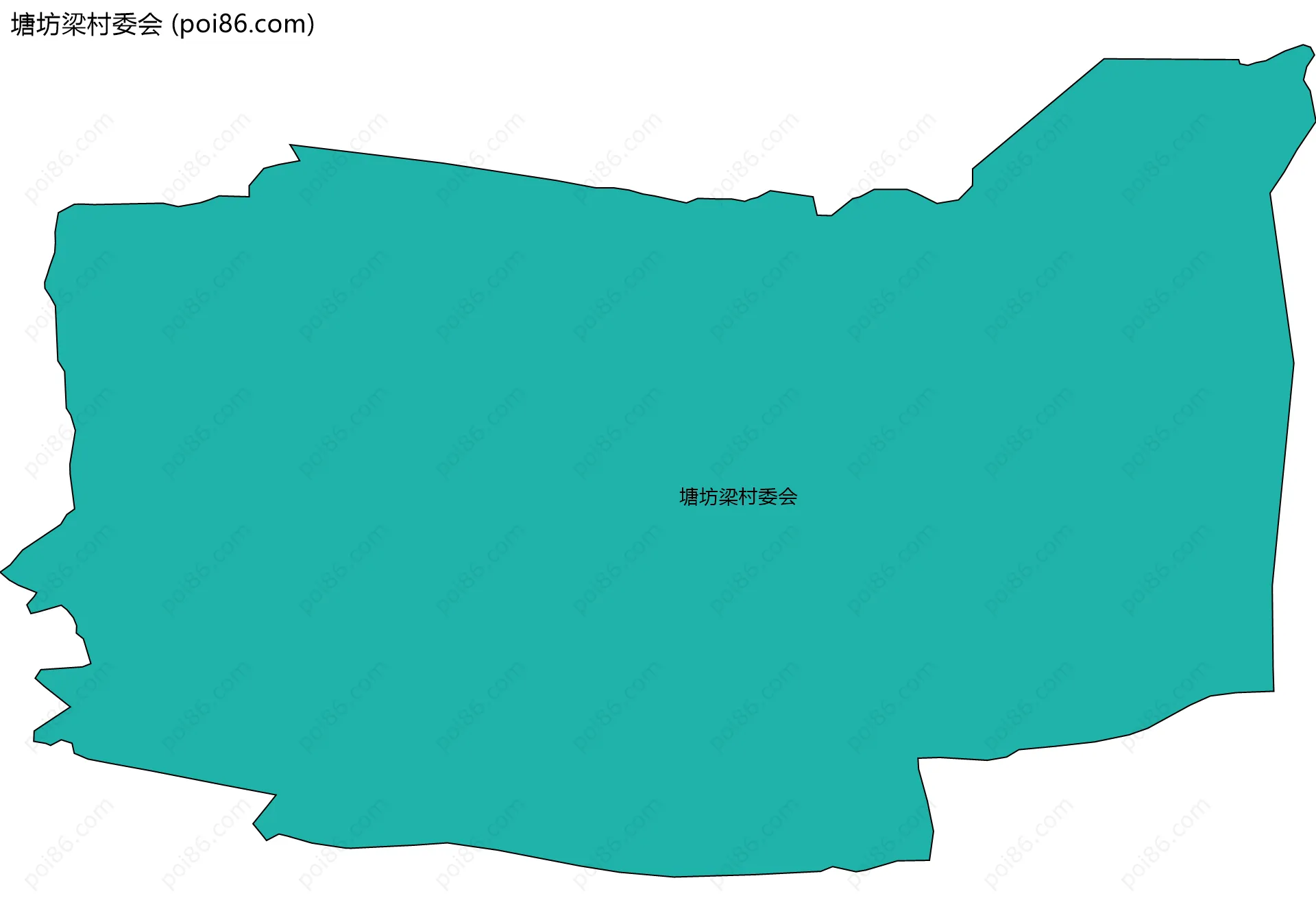 塘坊梁村委会边界地图