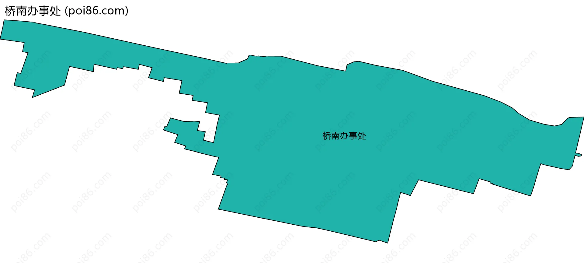 桥南办事处边界地图