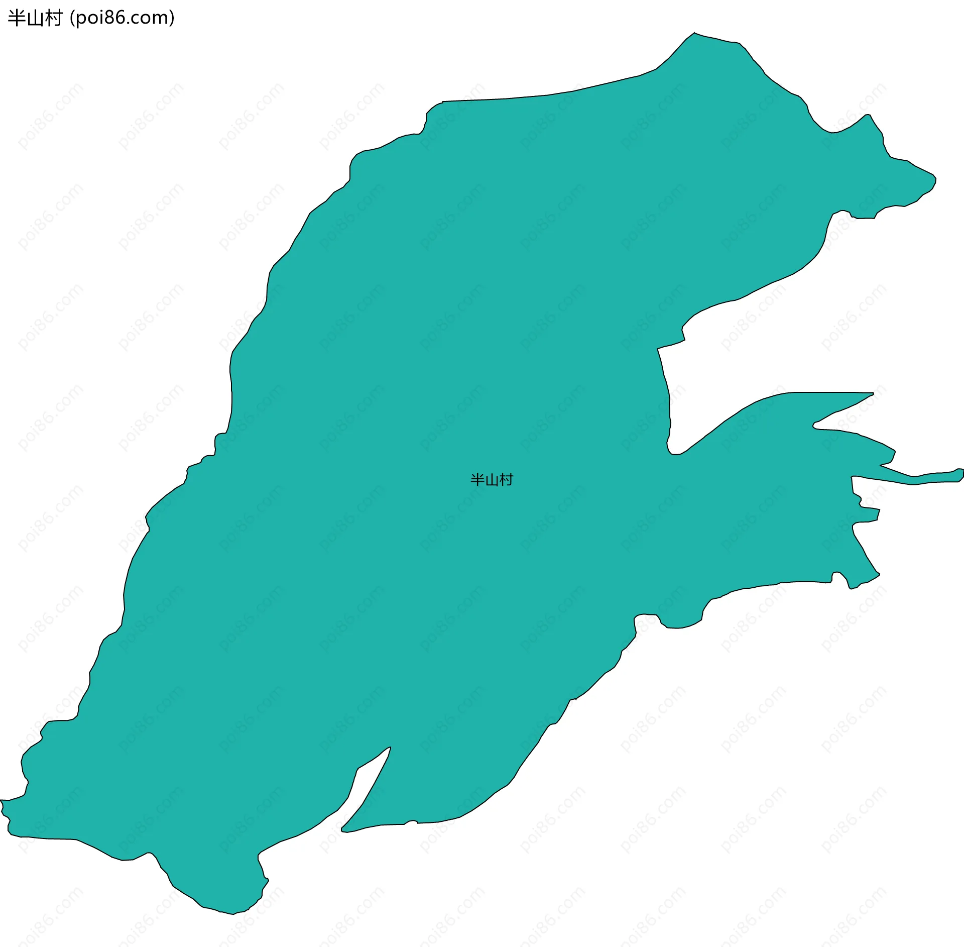半山村边界地图