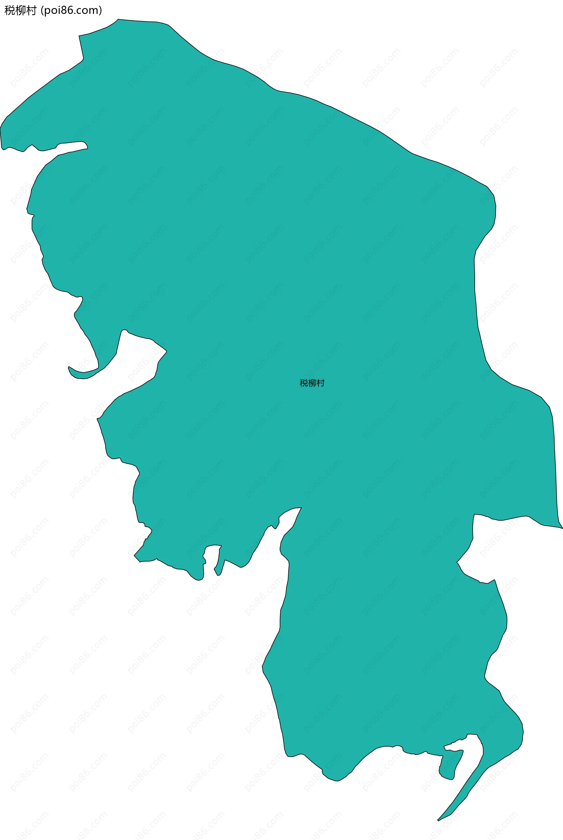 税柳村边界地图