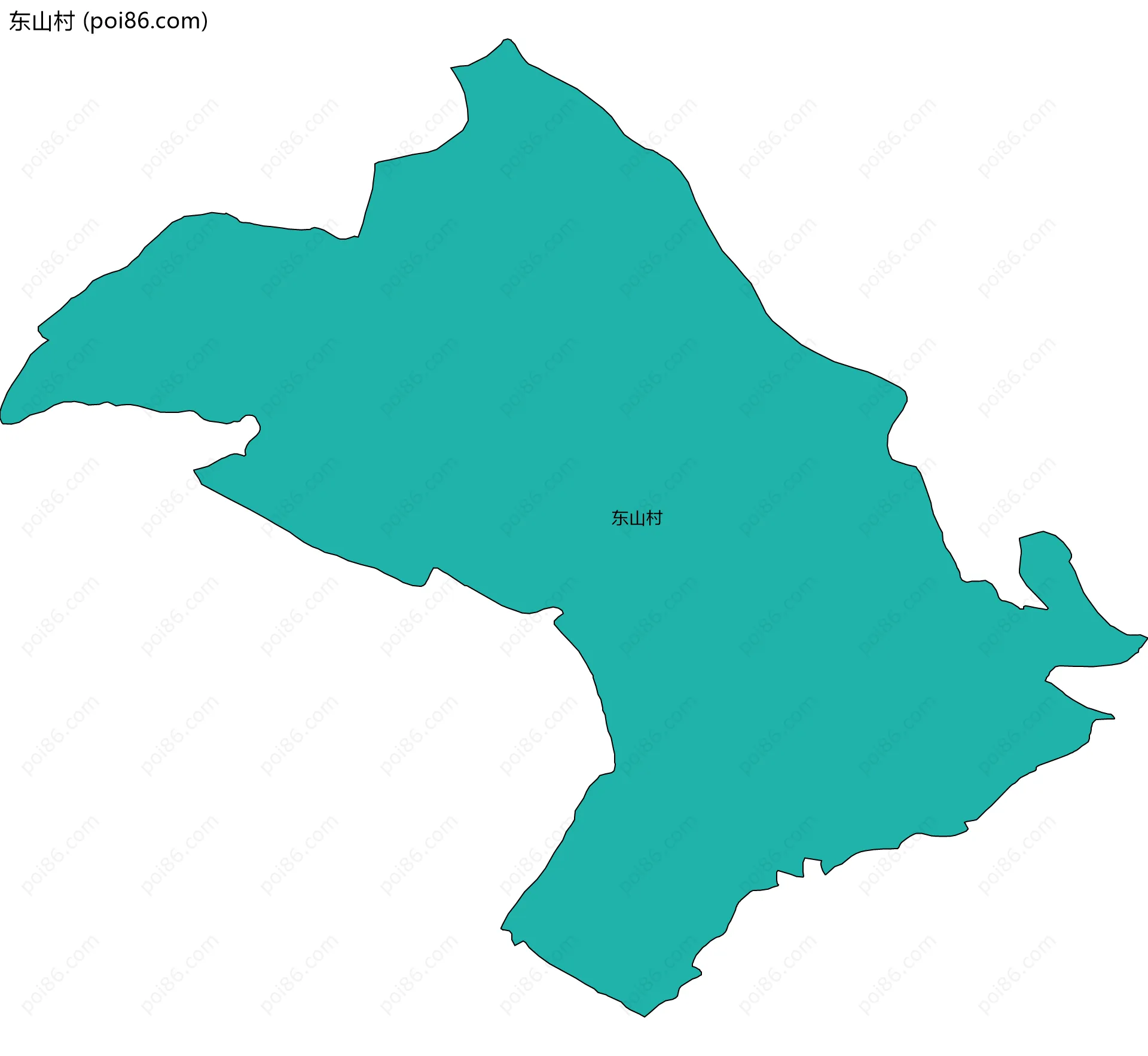 东山村边界地图