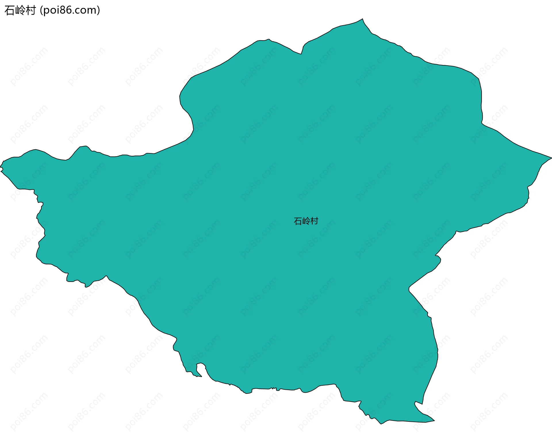 石岭村边界地图