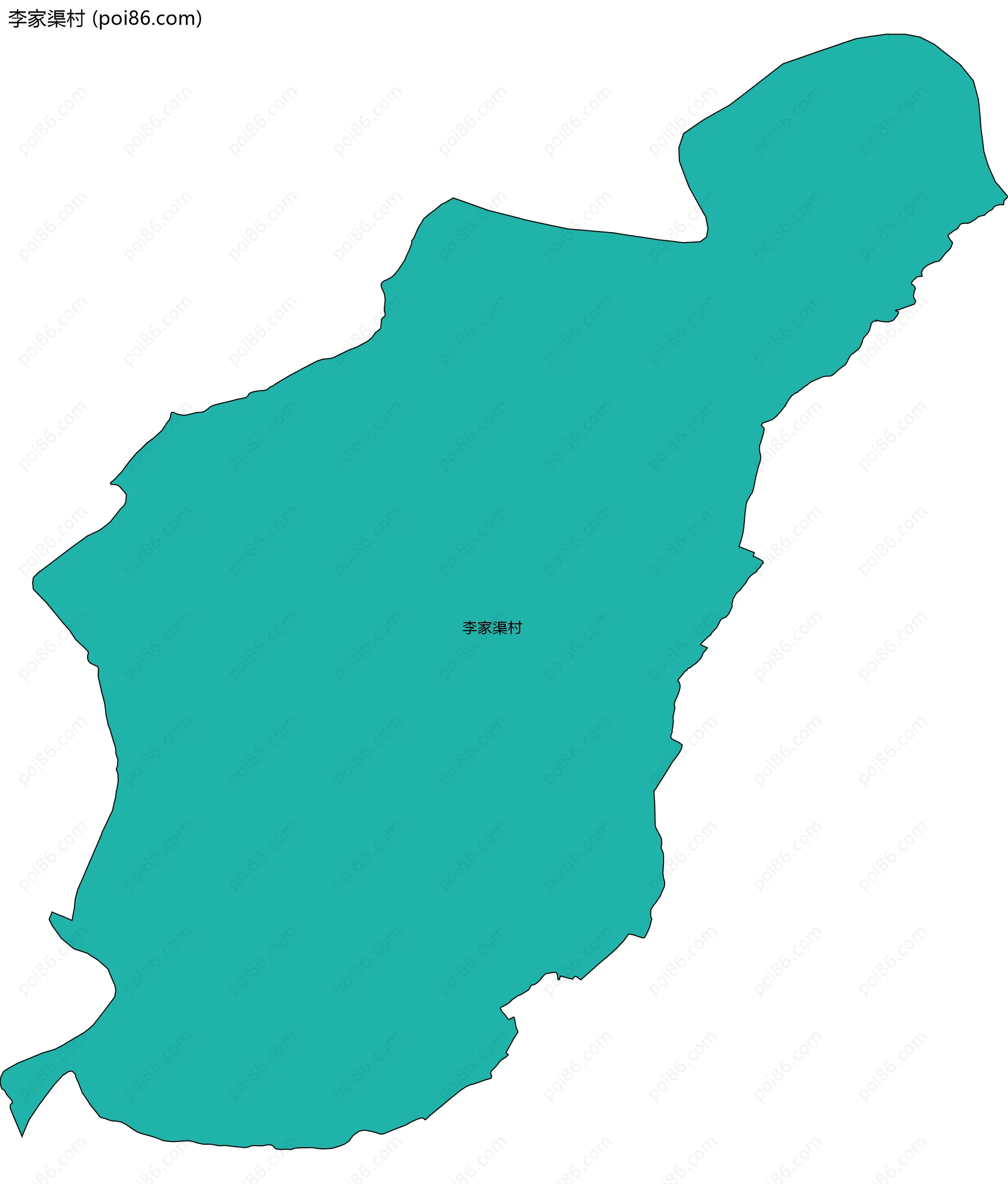 李家渠村边界地图