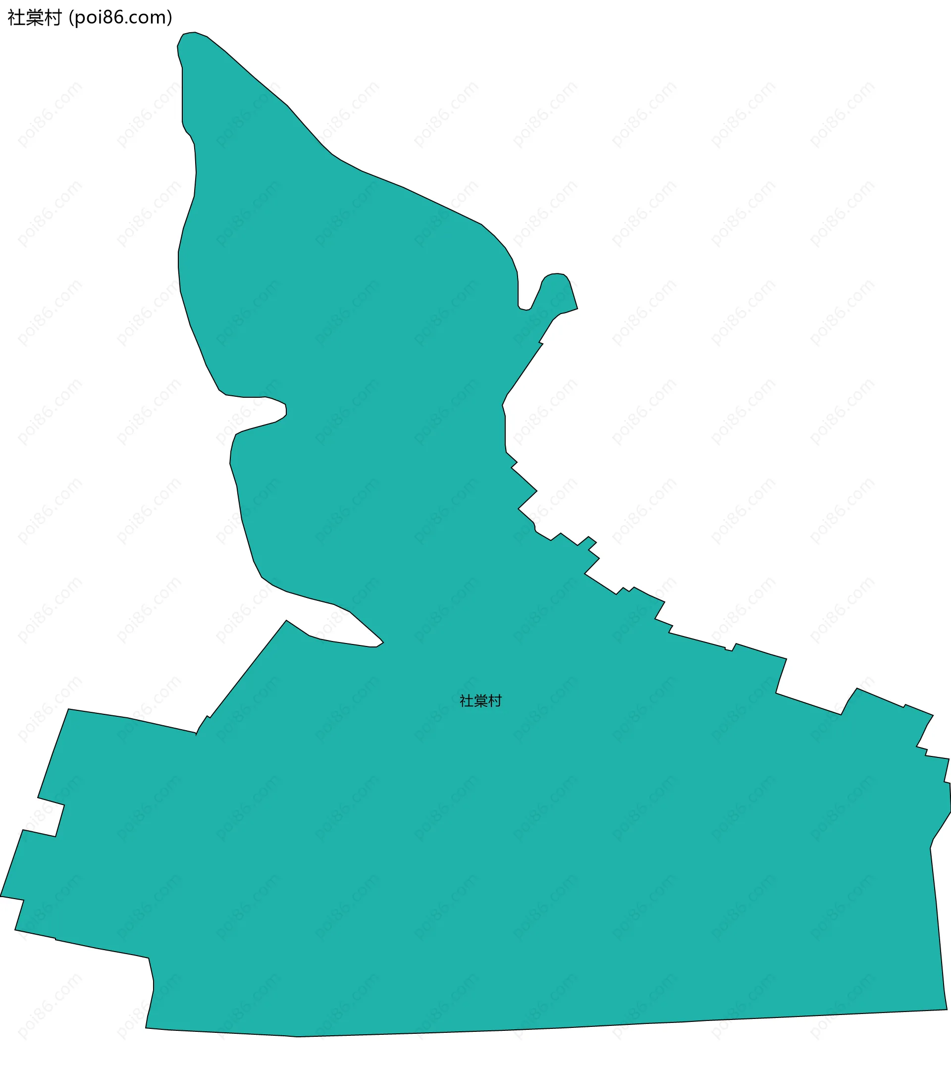 社棠村边界地图