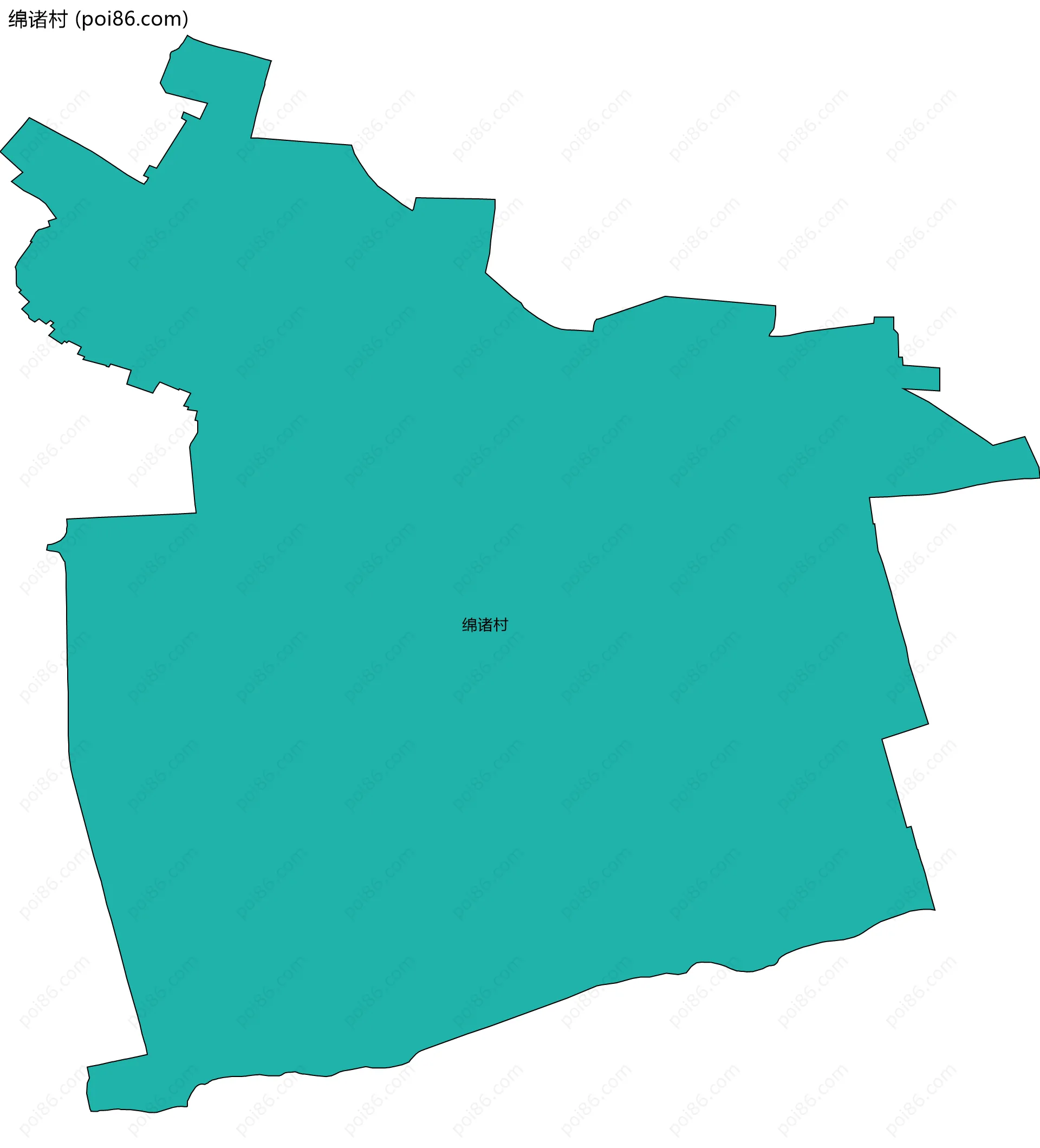 绵诸村边界地图
