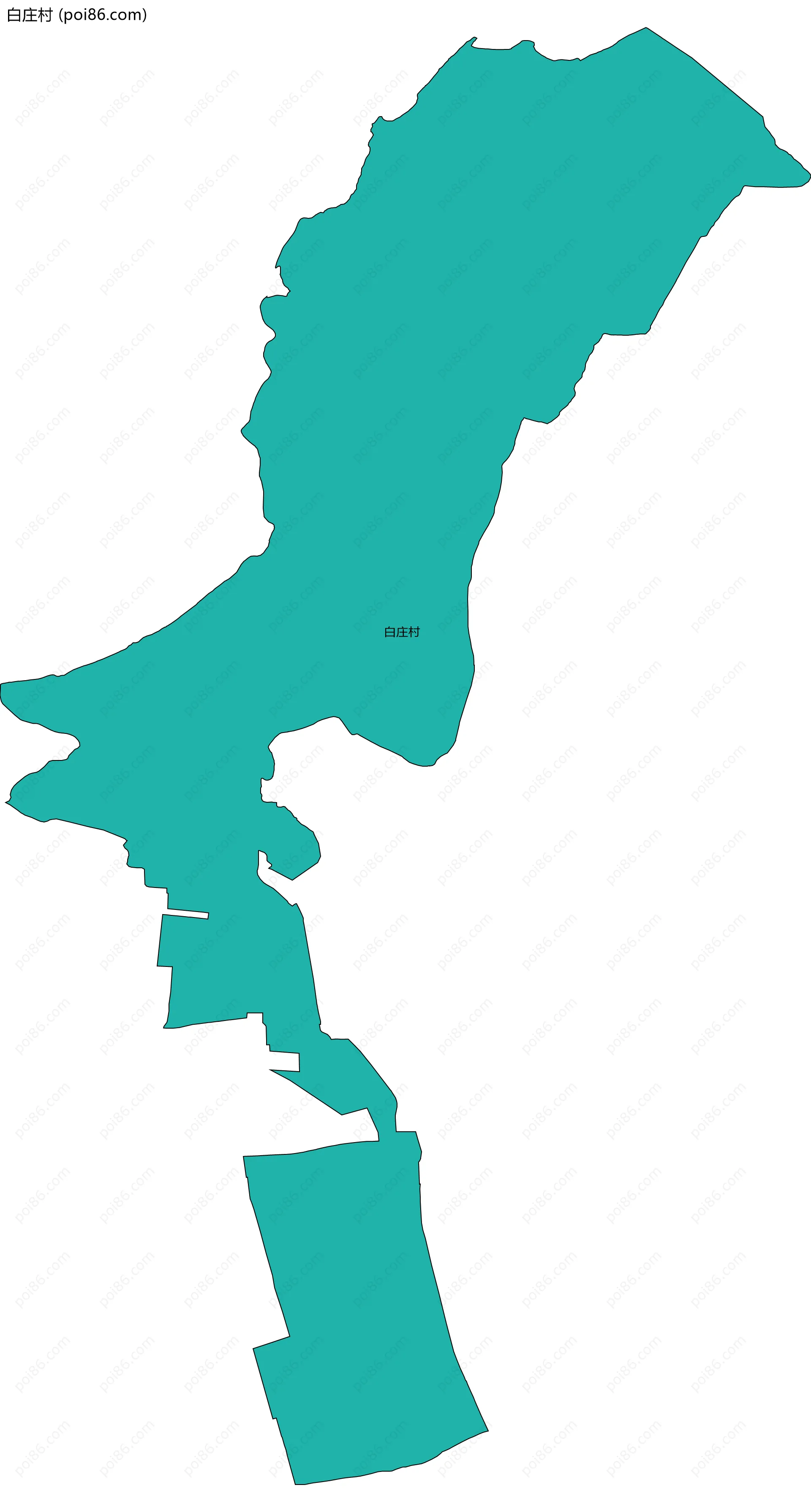 白庄村边界地图