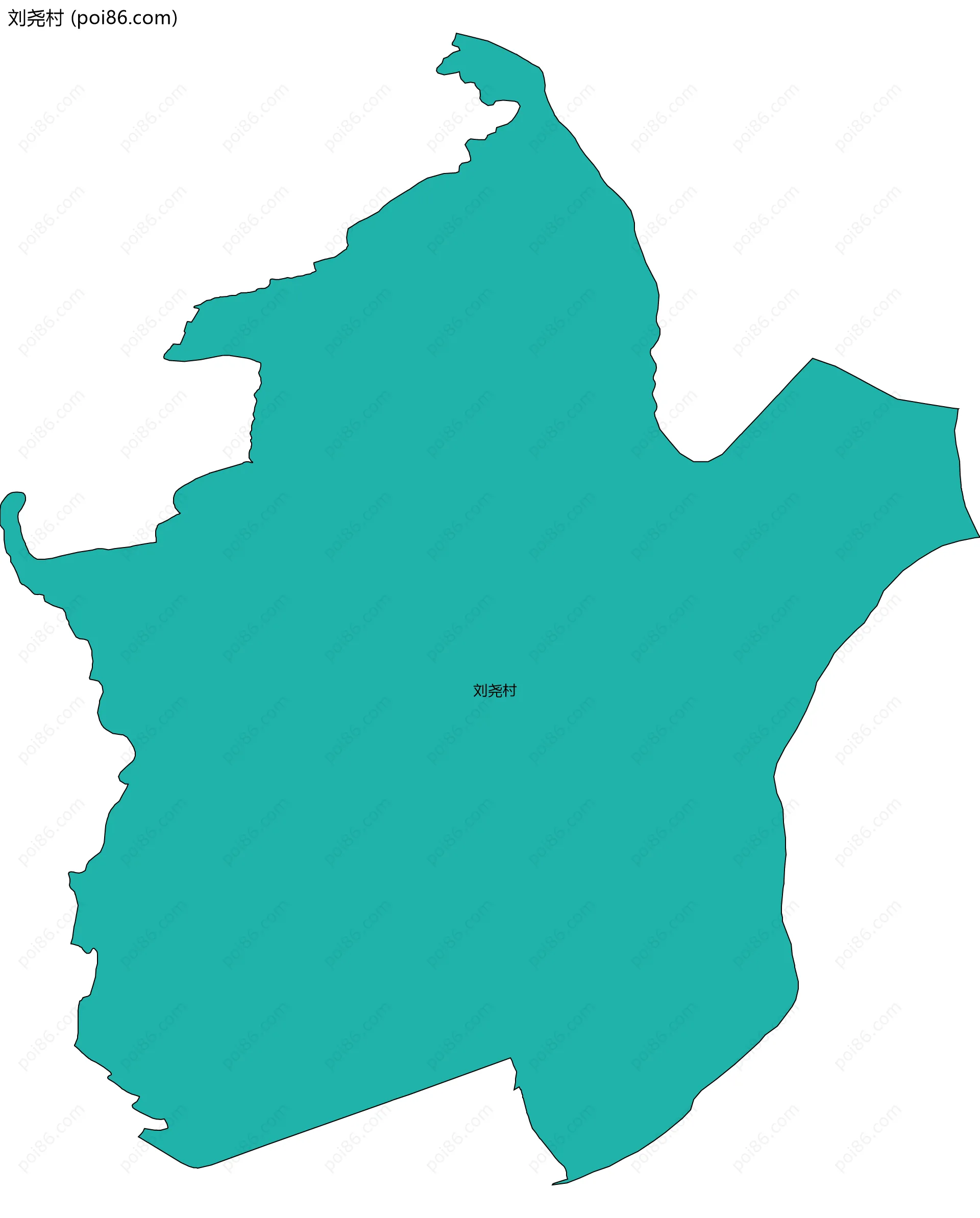 刘尧村边界地图