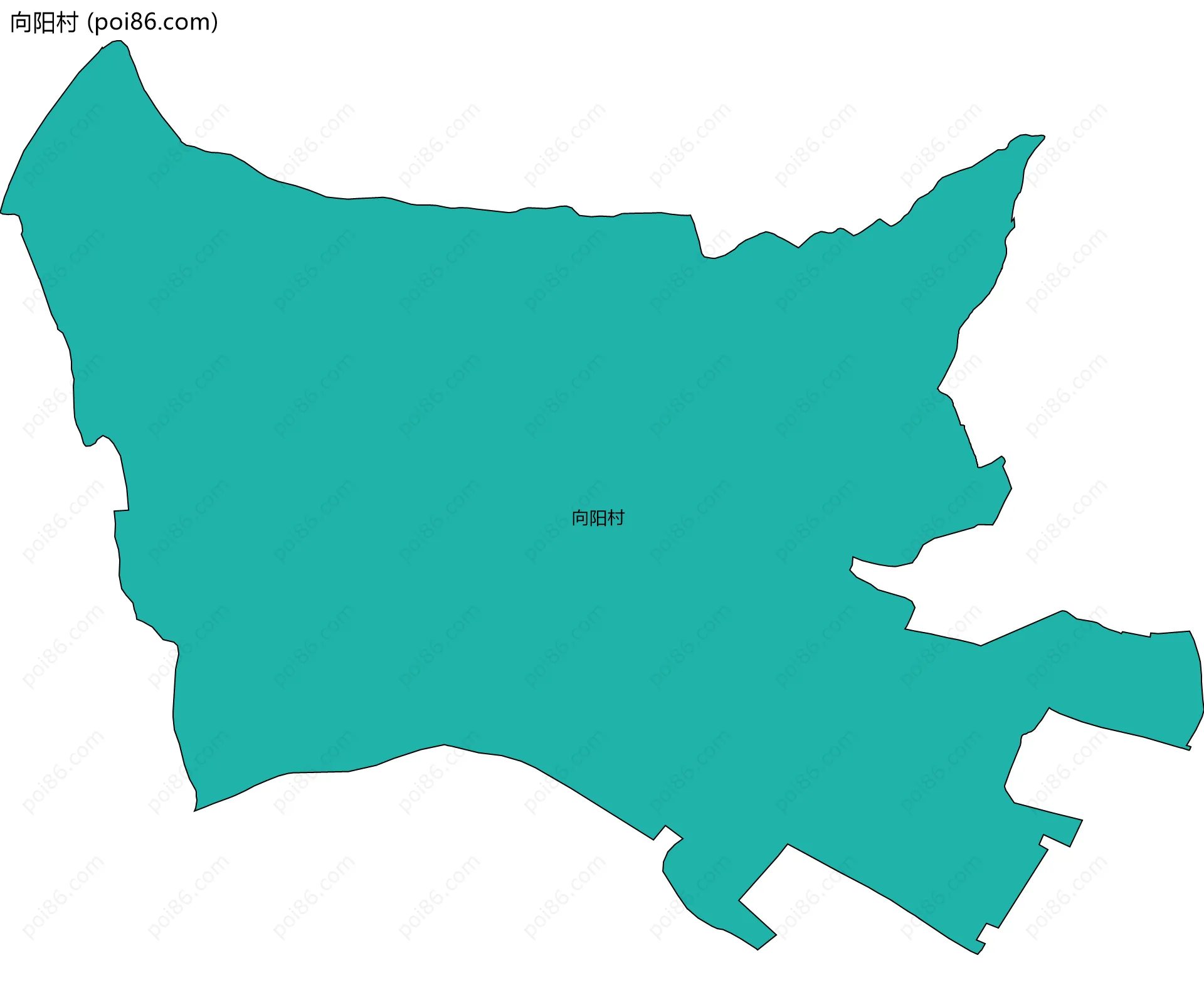 向阳村边界地图