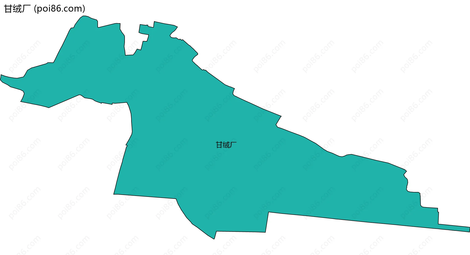 甘绒厂边界地图