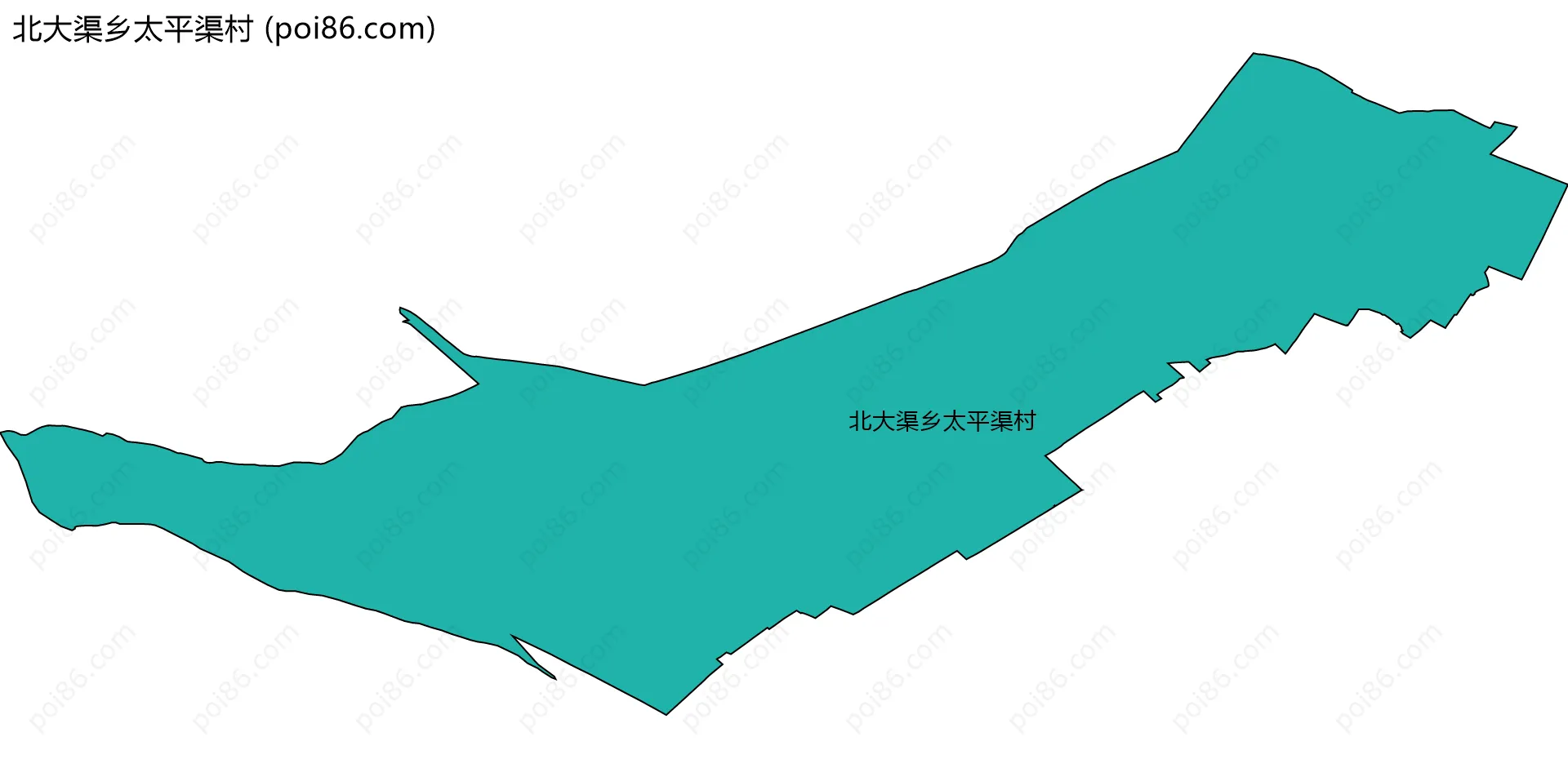 北大渠乡太平渠村边界地图