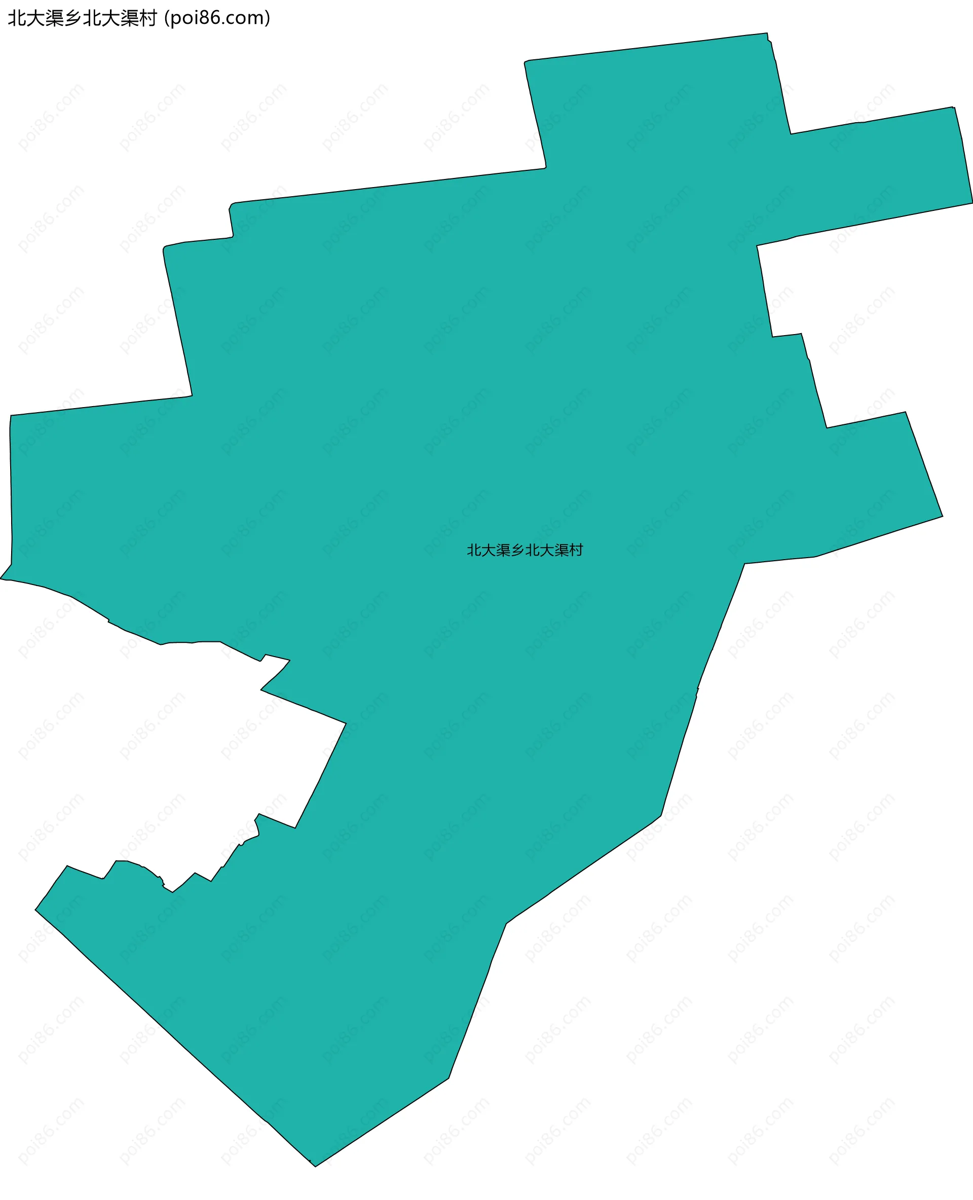 北大渠乡北大渠村边界地图