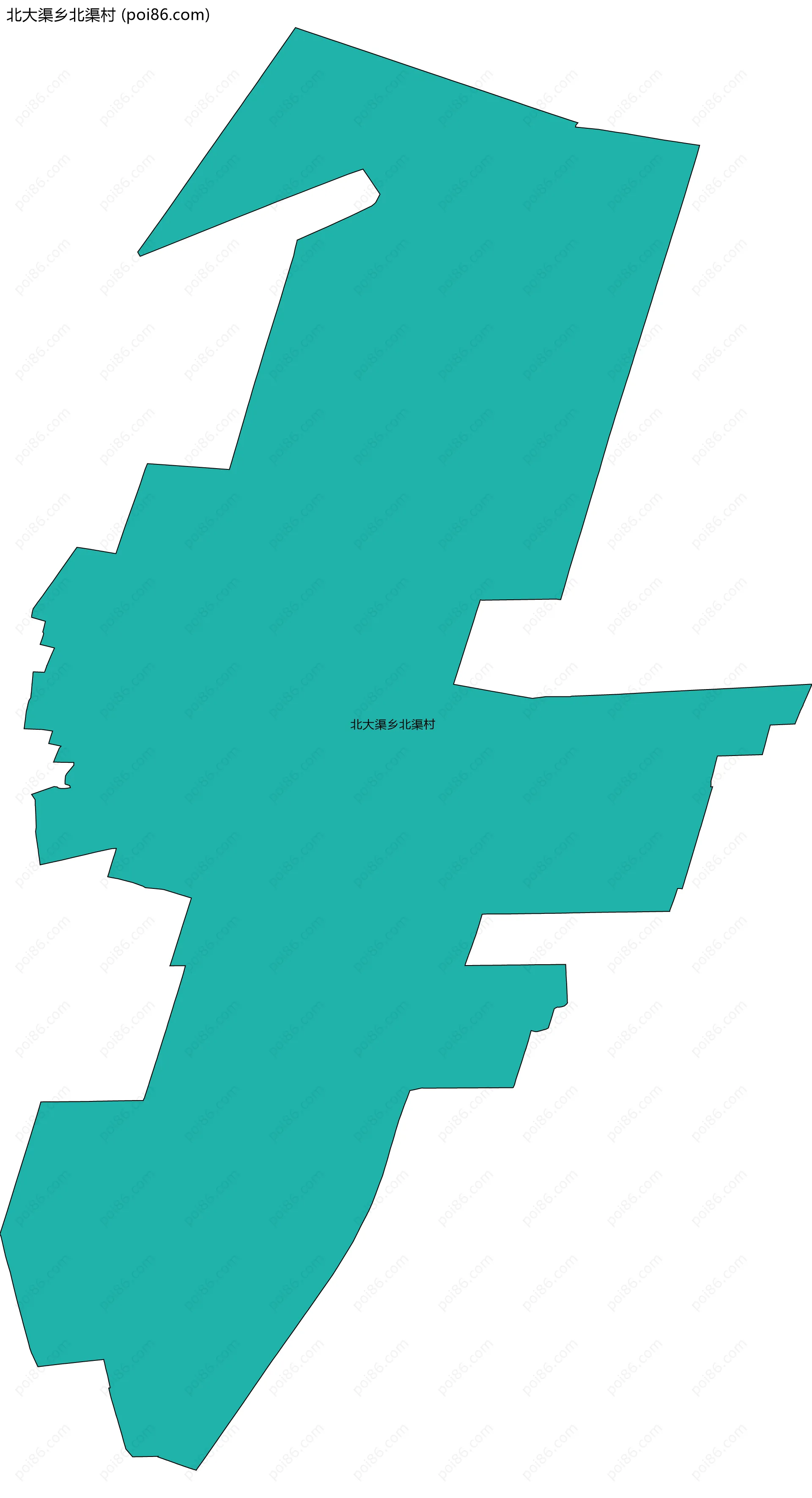 北大渠乡北渠村边界地图