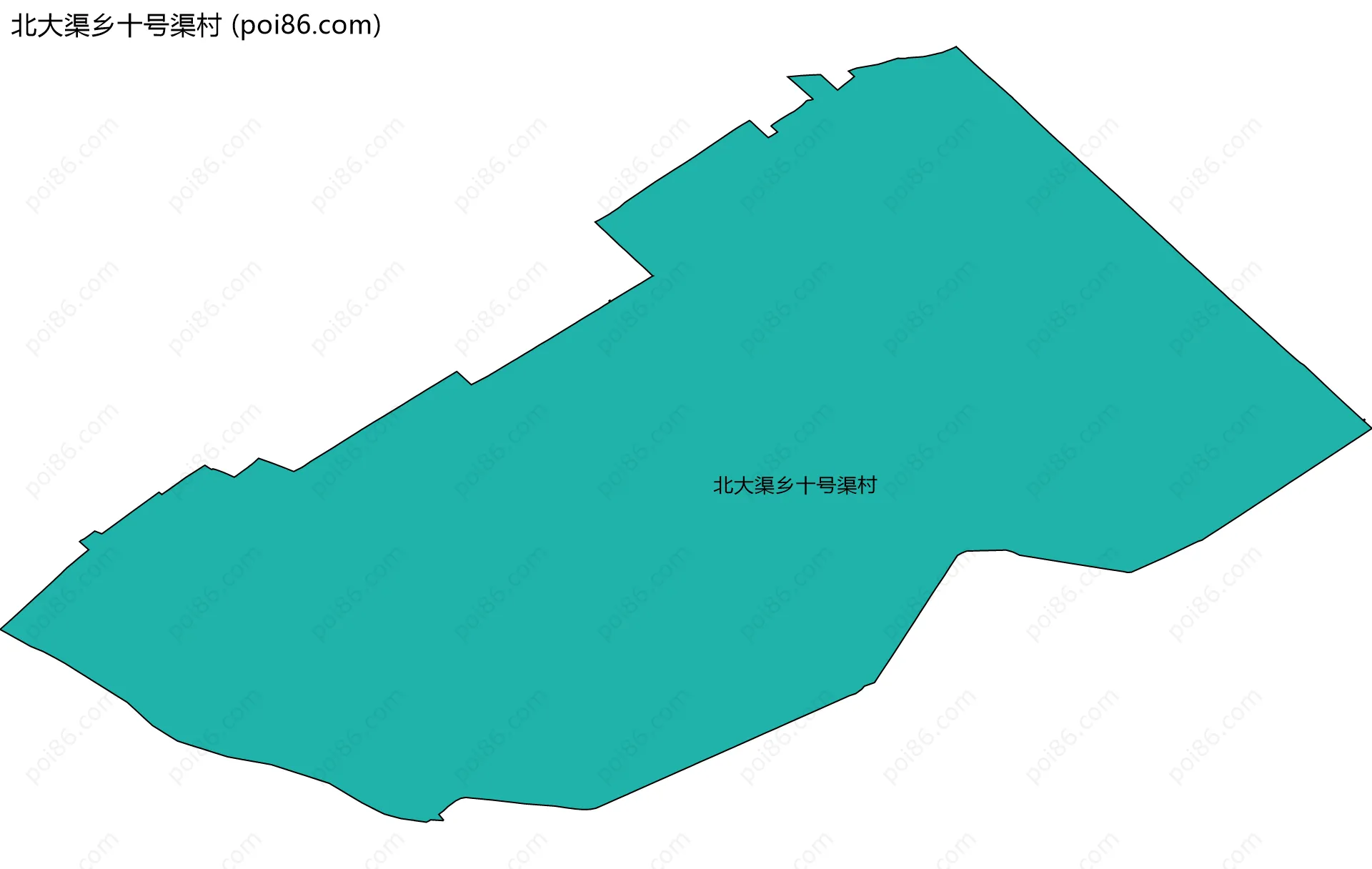 北大渠乡十号渠村边界地图