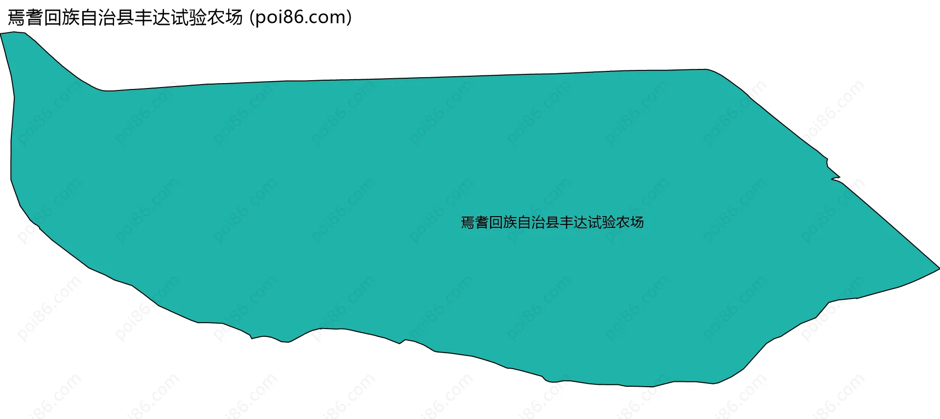 焉耆回族自治县丰达试验农场边界地图