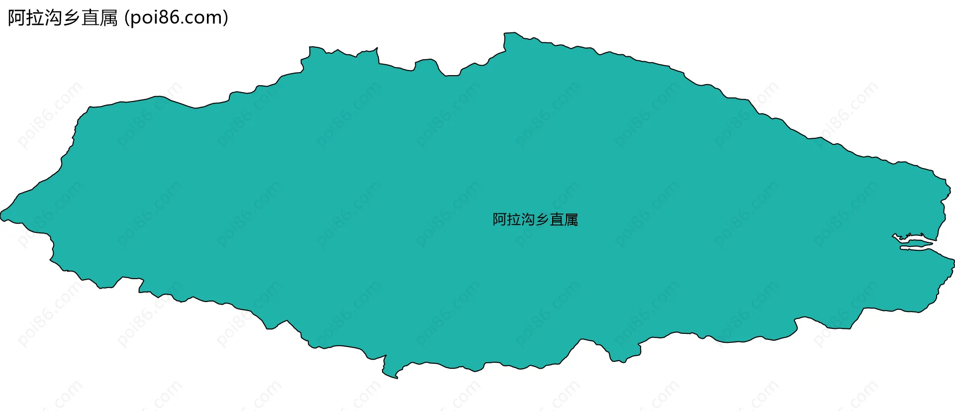 阿拉沟乡直属边界地图