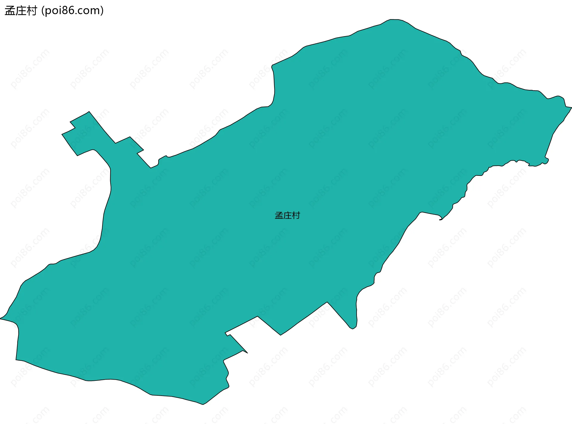 孟庄村边界地图