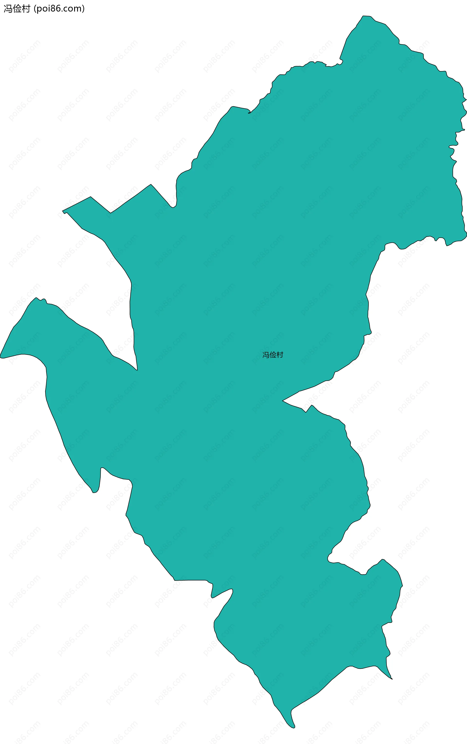 冯俭村边界地图