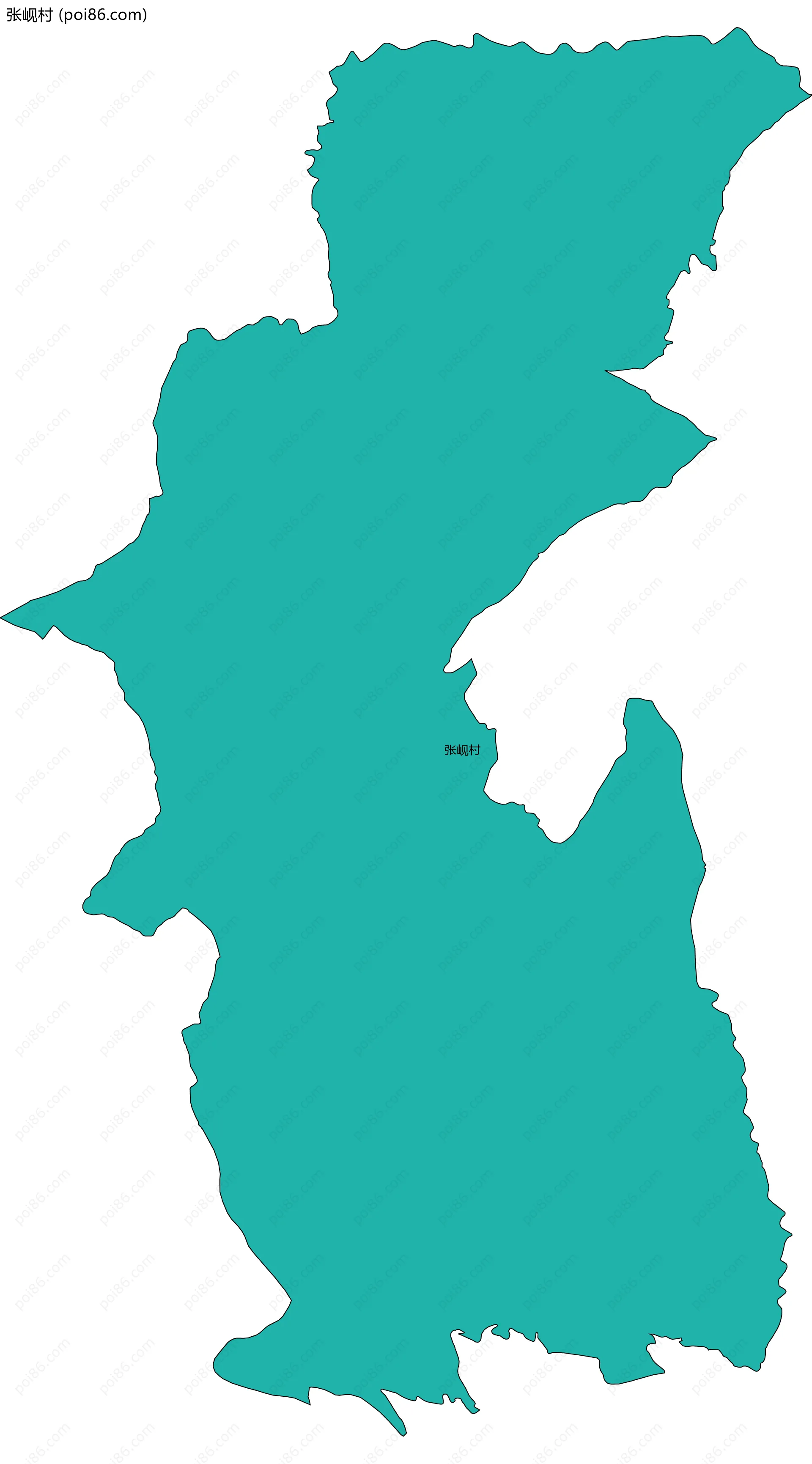 张岘村边界地图