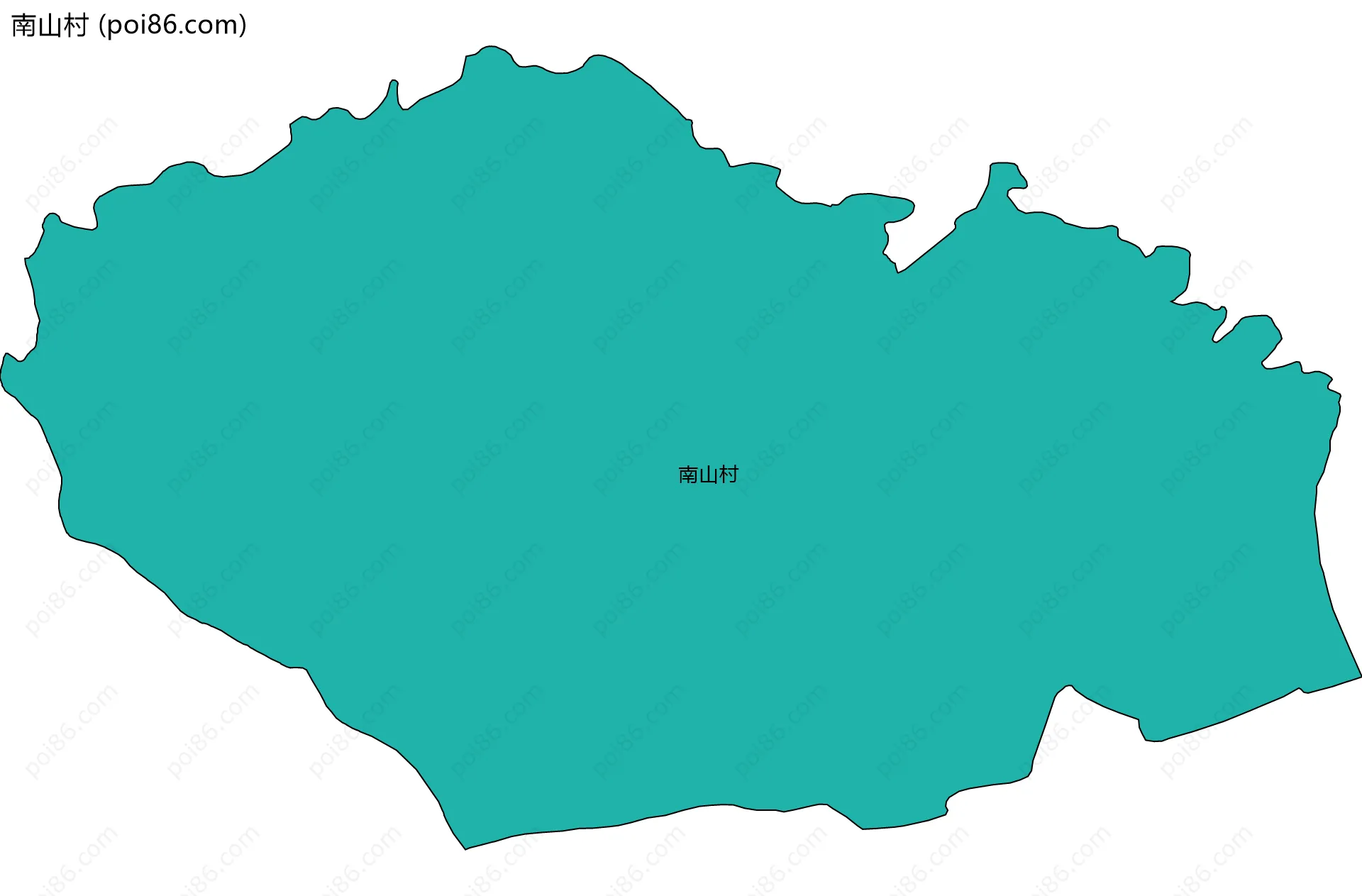 南山村边界地图
