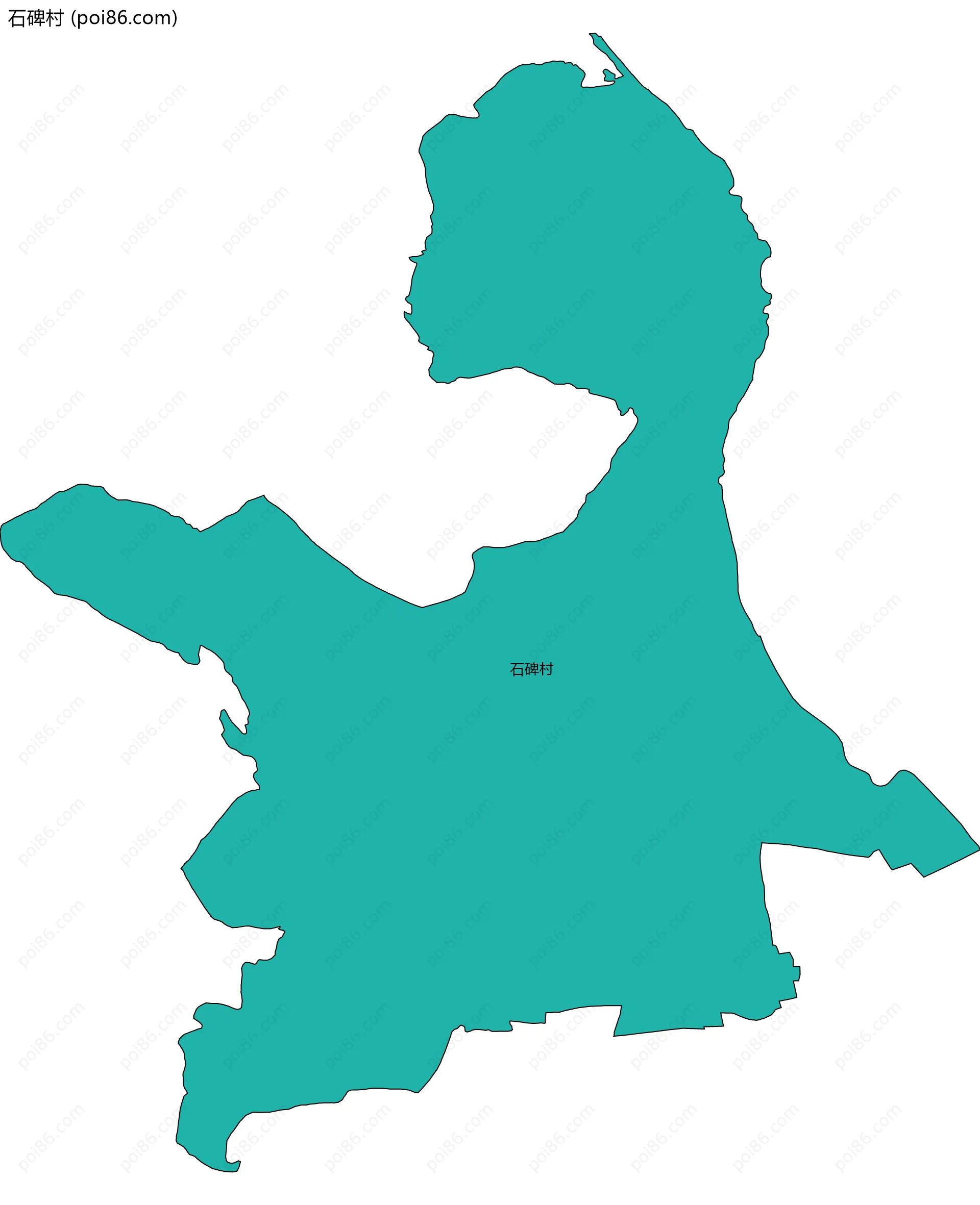 石碑村边界地图