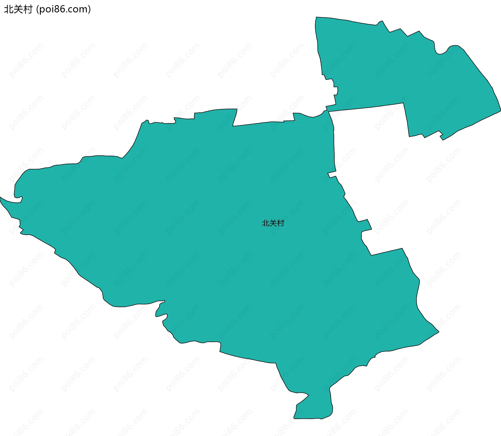 北关村边界地图