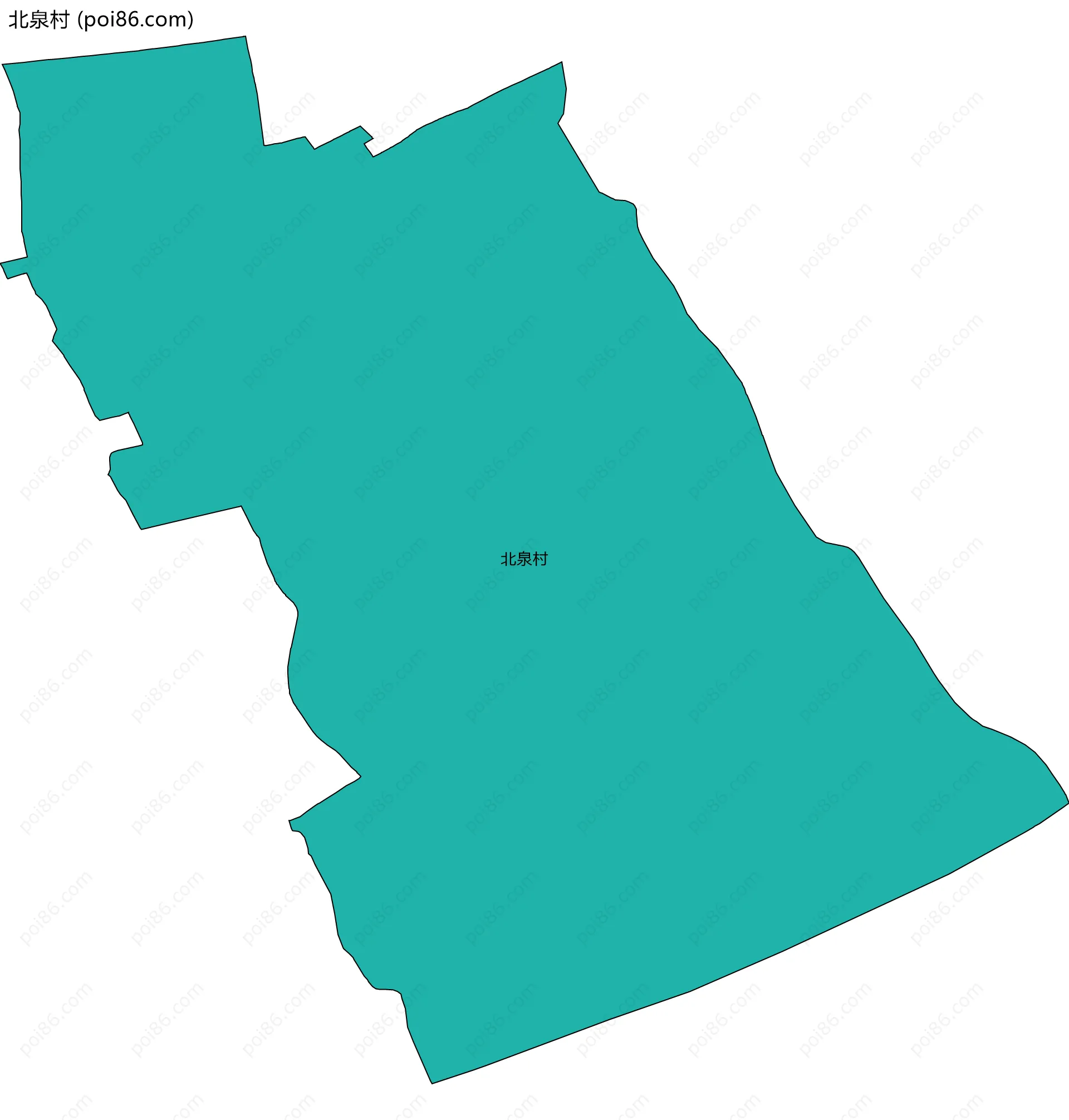 北泉村边界地图