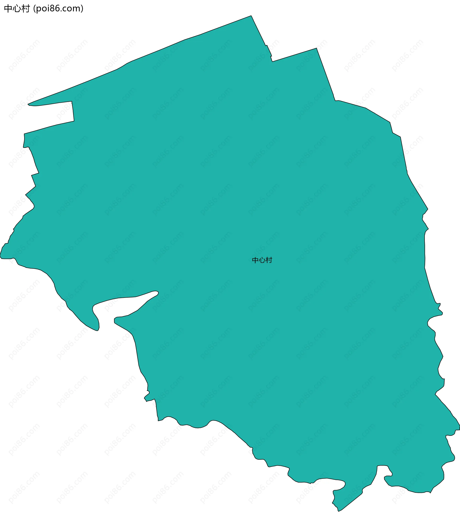 中心村边界地图