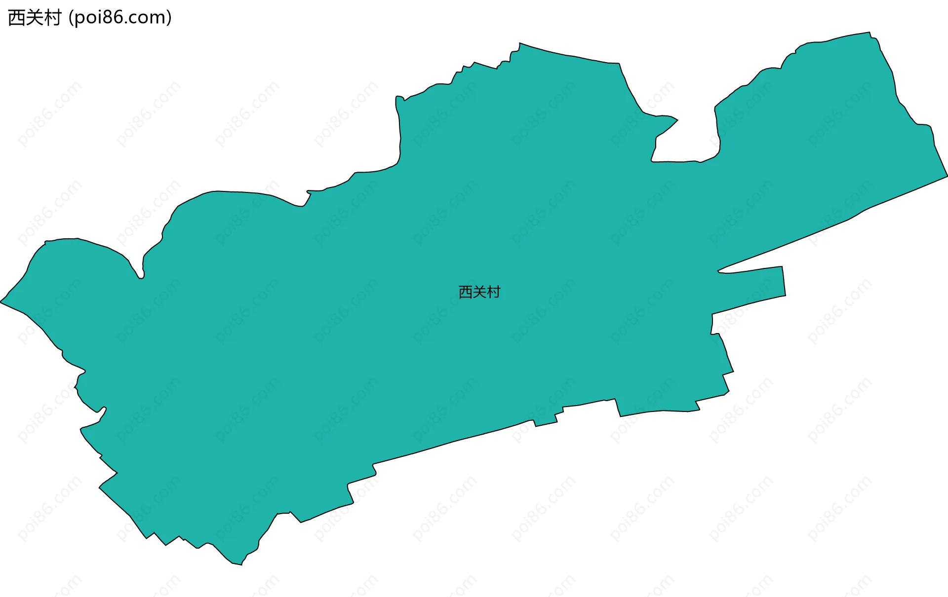 西关村边界地图