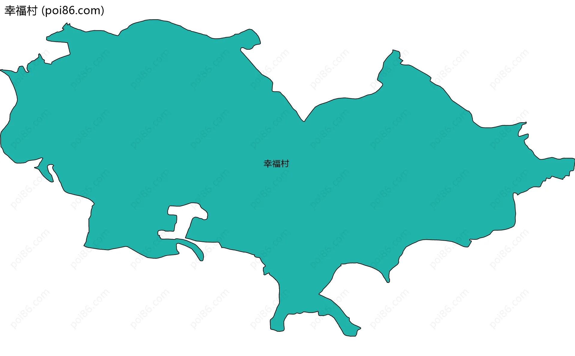 幸福村边界地图