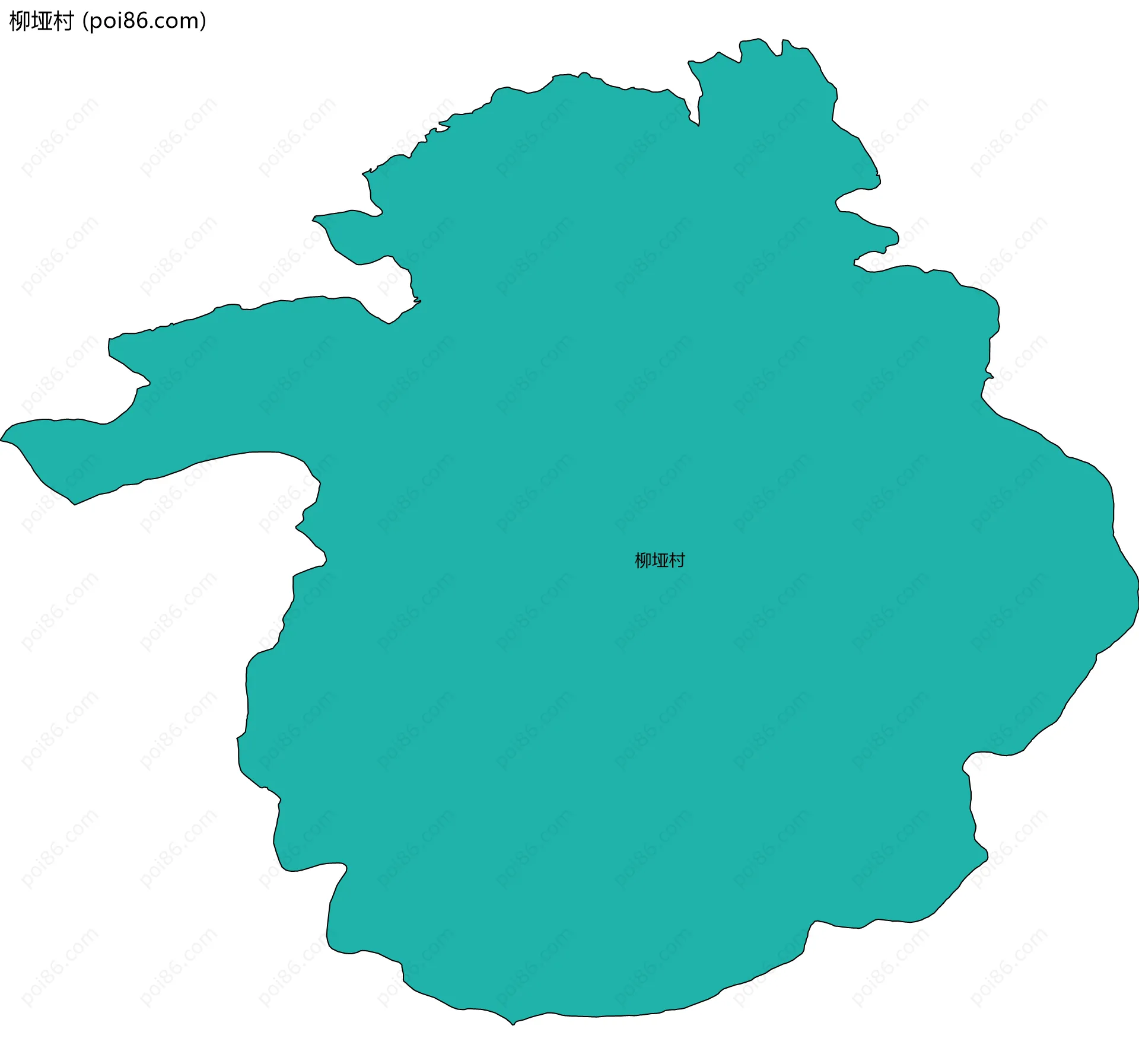 柳垭村边界地图