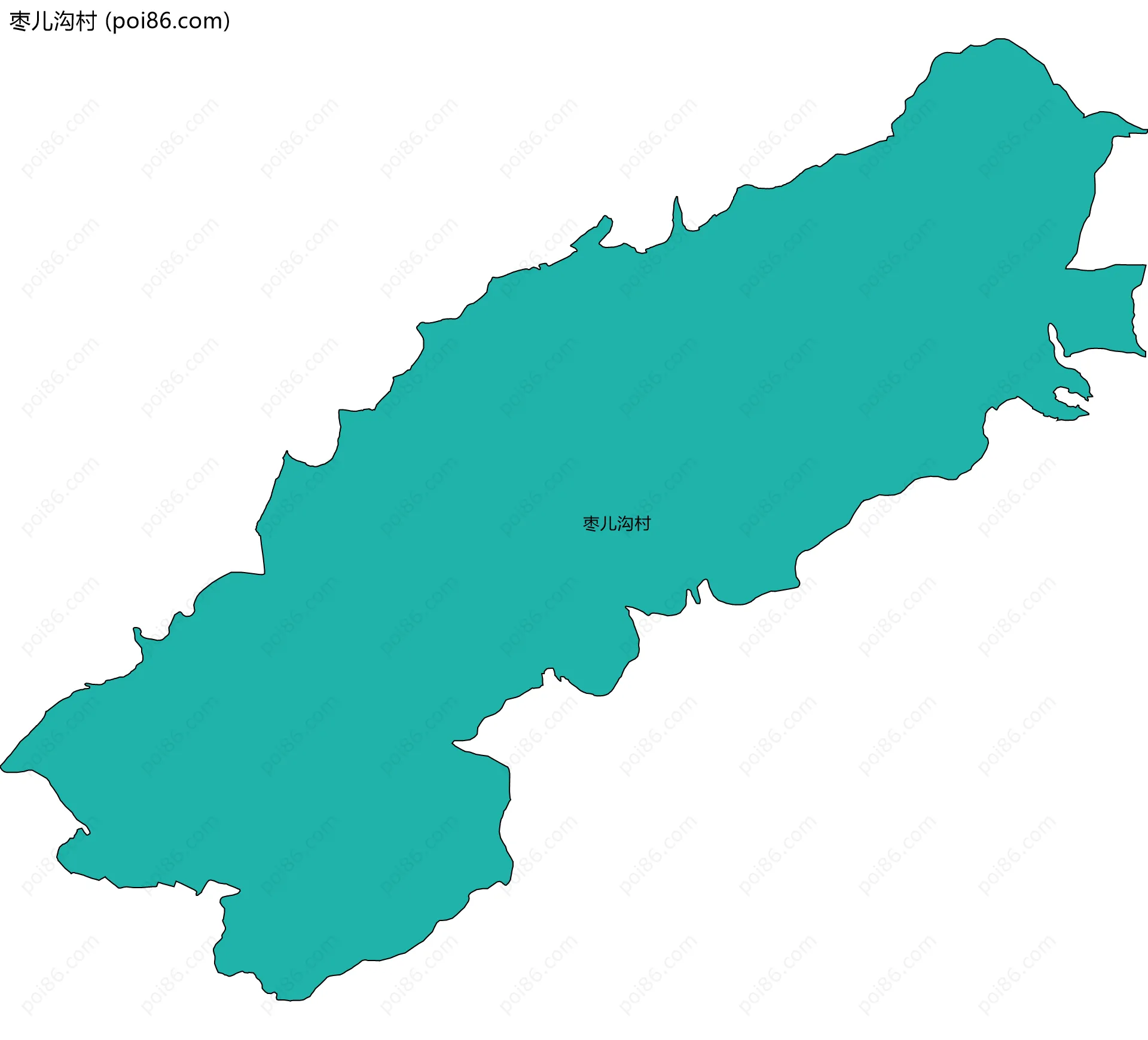 枣儿沟村边界地图