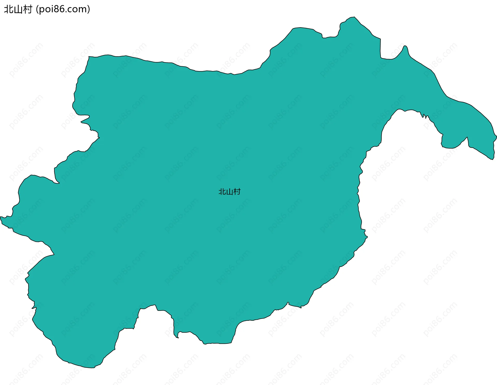 北山村边界地图