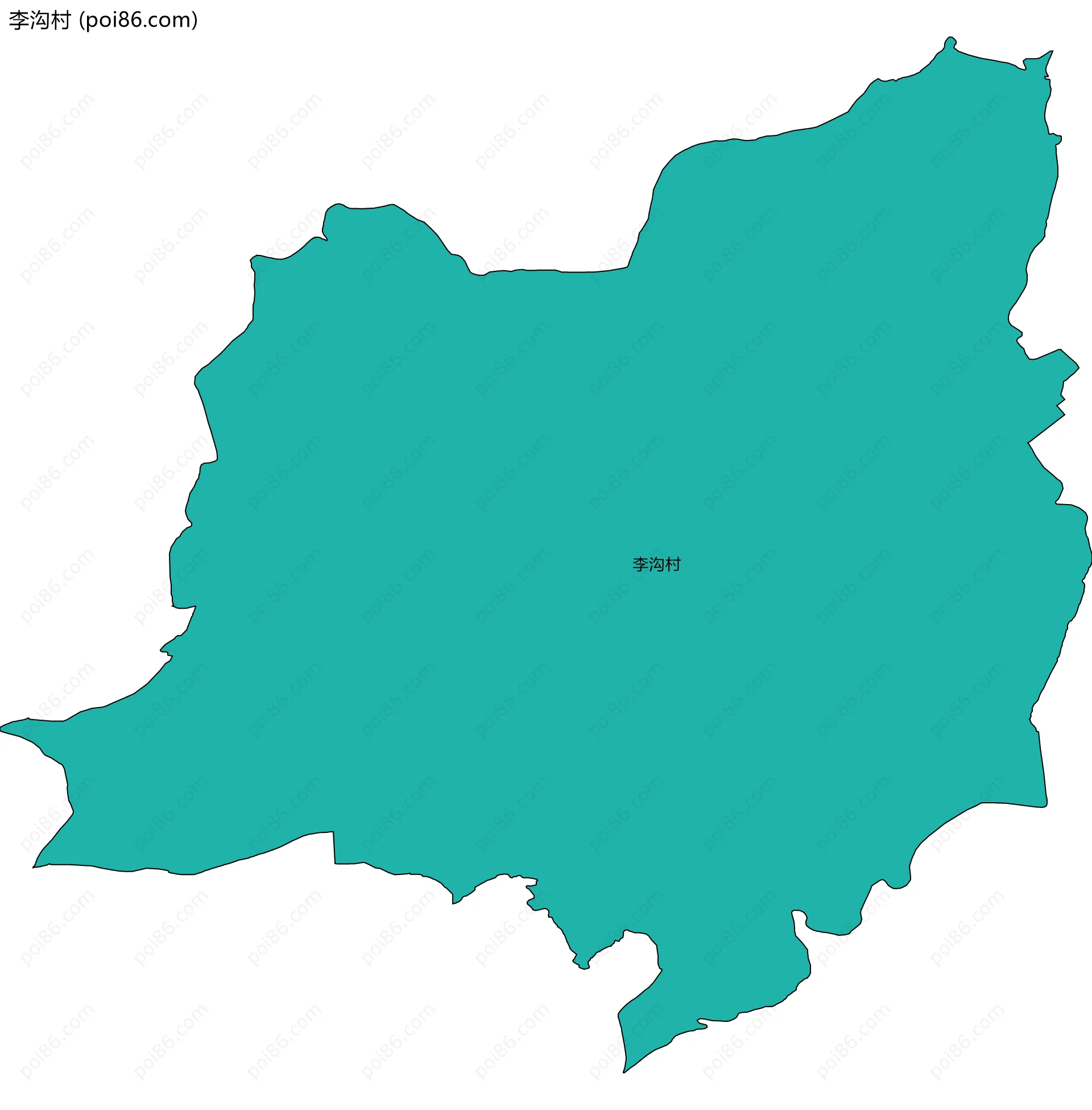 李沟村边界地图