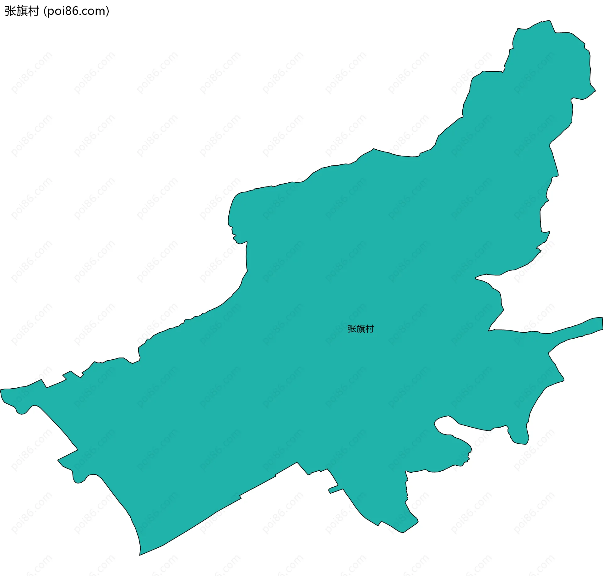 张旗村边界地图